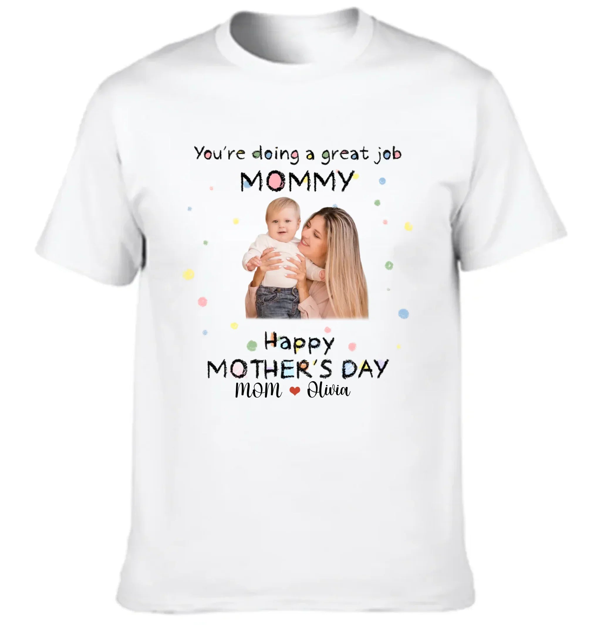 Custom Baby Onesies - You're doing a great job mommy Happy 1st Mother's Day - Personalized Onesie - Joliny