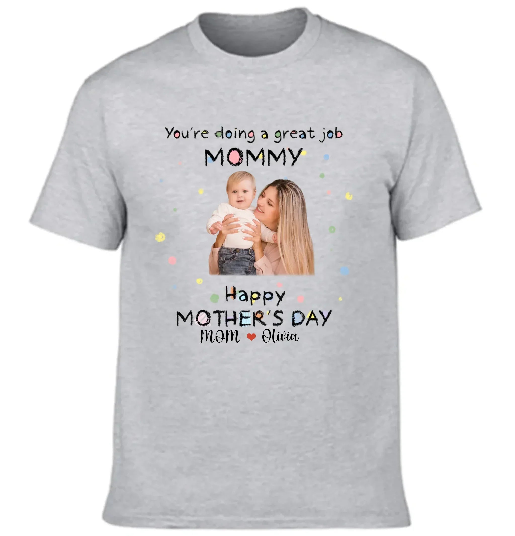 Custom Baby Onesies - You're doing a great job mommy Happy 1st Mother's Day - Personalized Onesie - Joliny