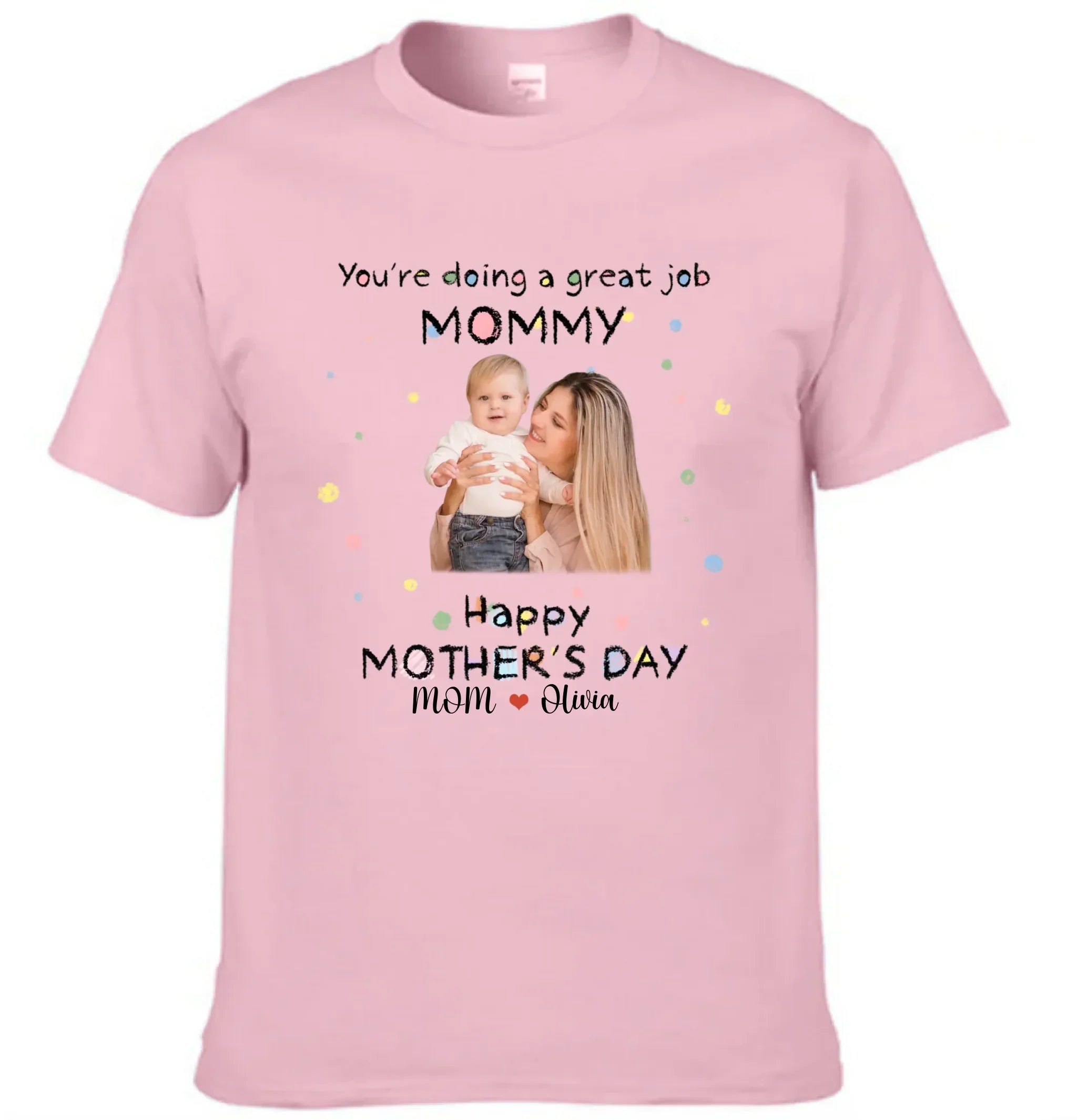 Custom Baby Onesies - You're doing a great job mommy Happy 1st Mother's Day - Personalized Onesie - Joliny