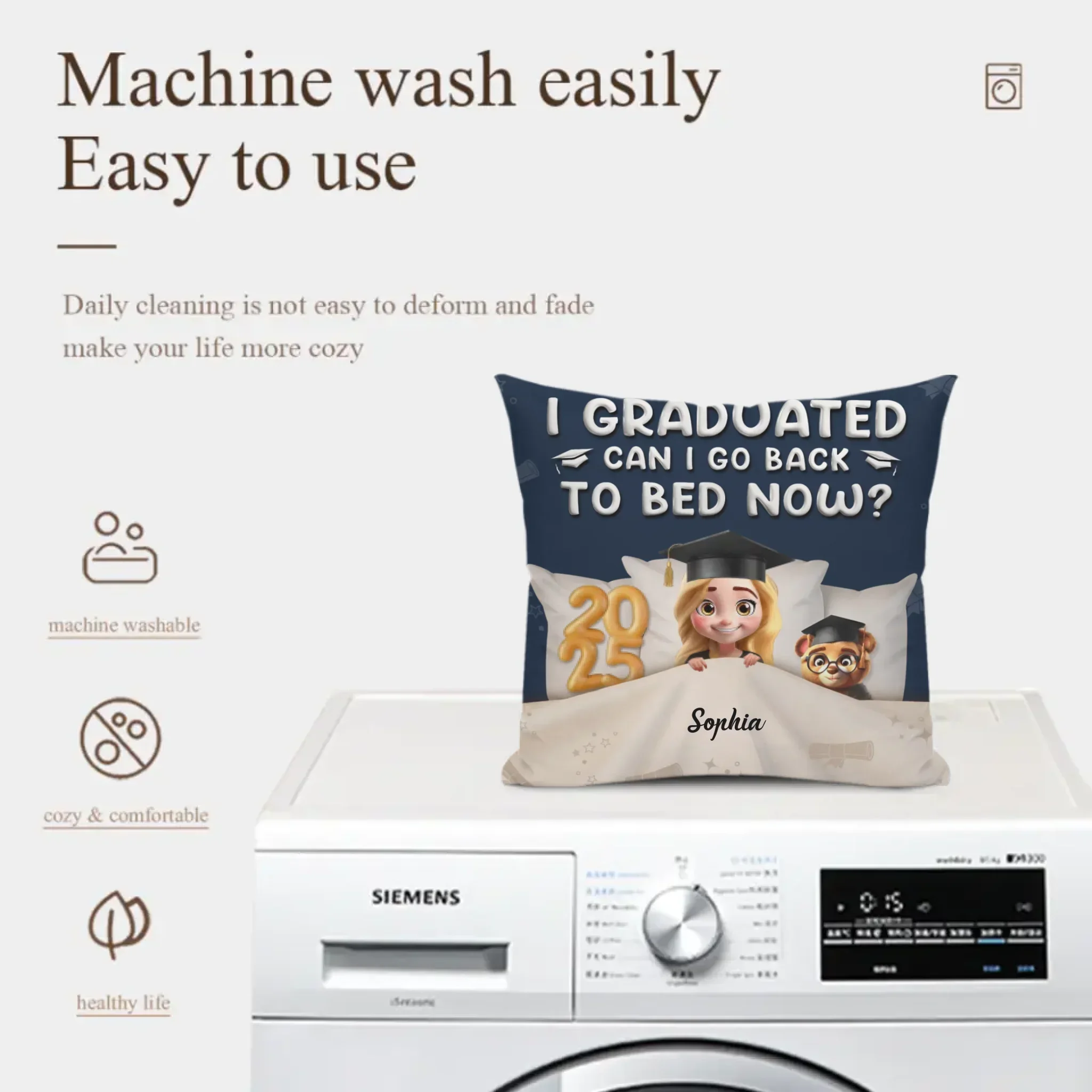 Graduated Can I Go Back To Bed Now - Personalized Pillow - Joliny