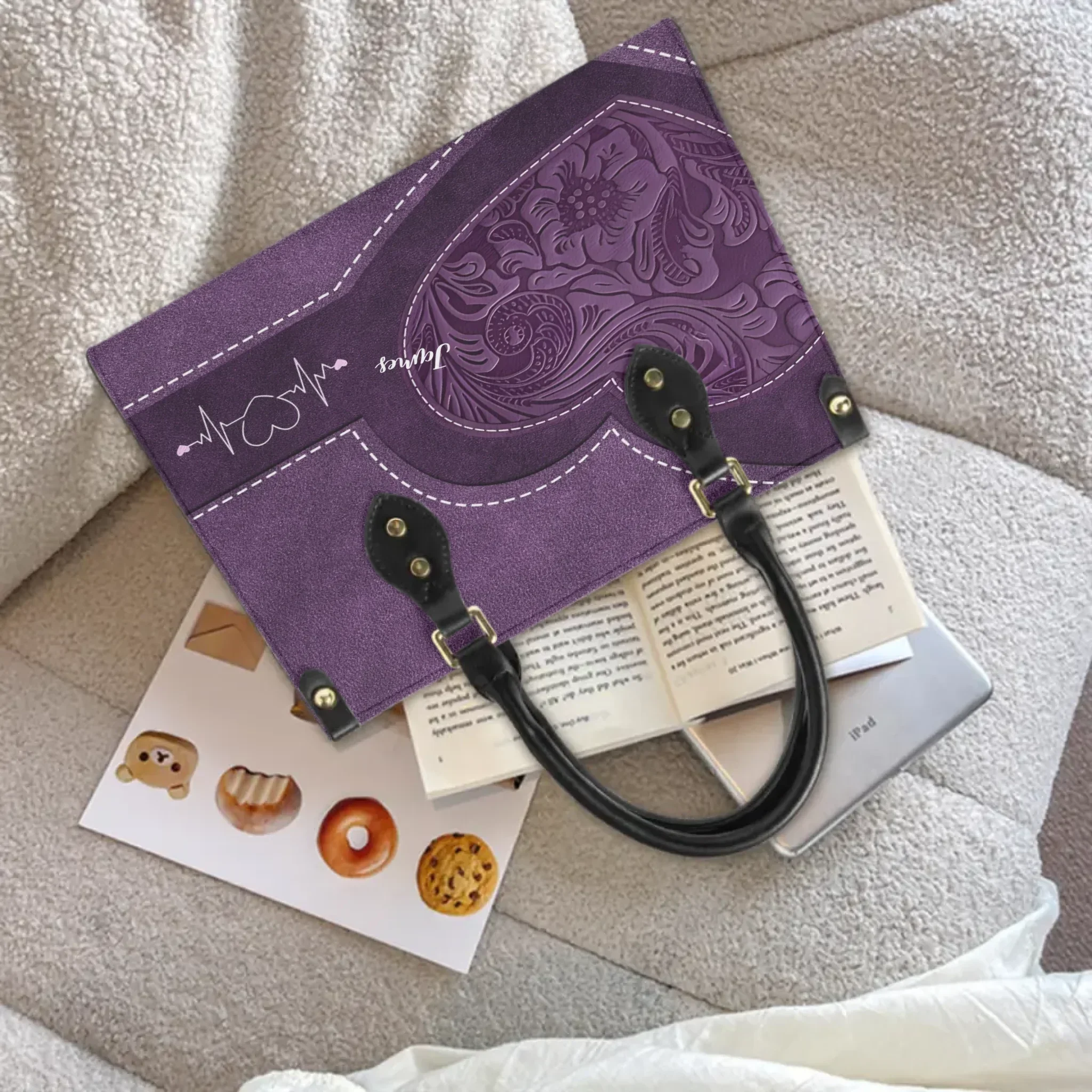 Grandma's Little Sweethearts - Birthday, Loving Gift For Grandmother, Mother, Mom - Personalized Leather Bag - Joliny