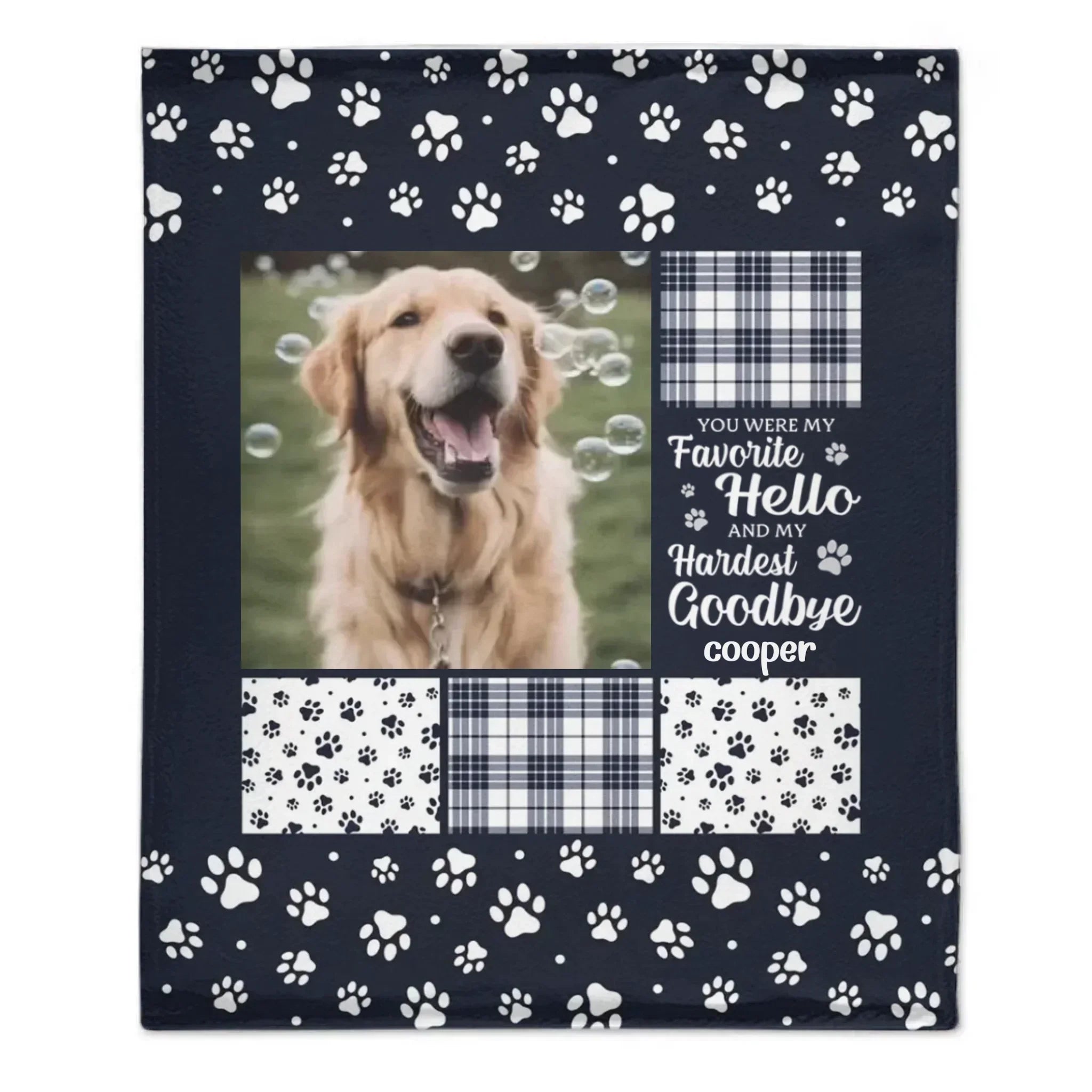 You Were My Favorite Hello and My Hardest Goodbye - Customized Pet Photo Blanket - Joliny
