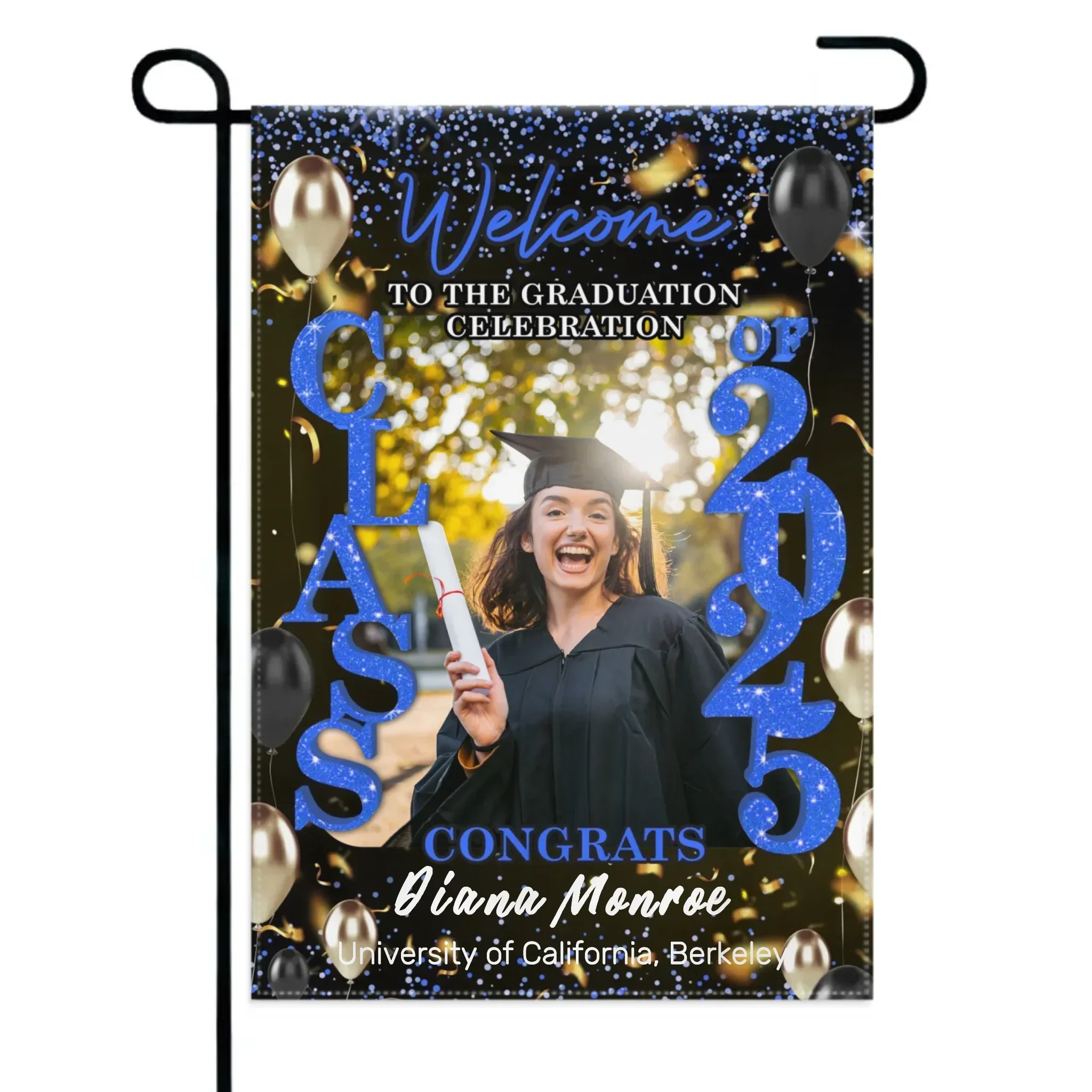 Graduation Welcome Flag – Custom Grad Party Decor – Celebrate Our Grads - Joliny