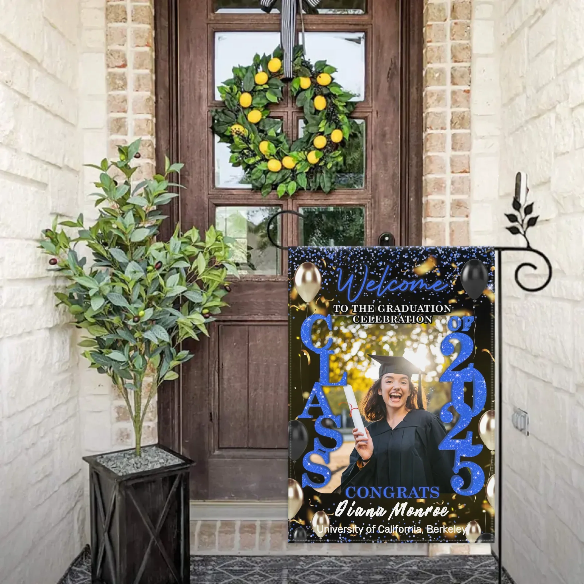 Graduation Welcome Flag – Custom Grad Party Decor – Celebrate Our Grads - Joliny