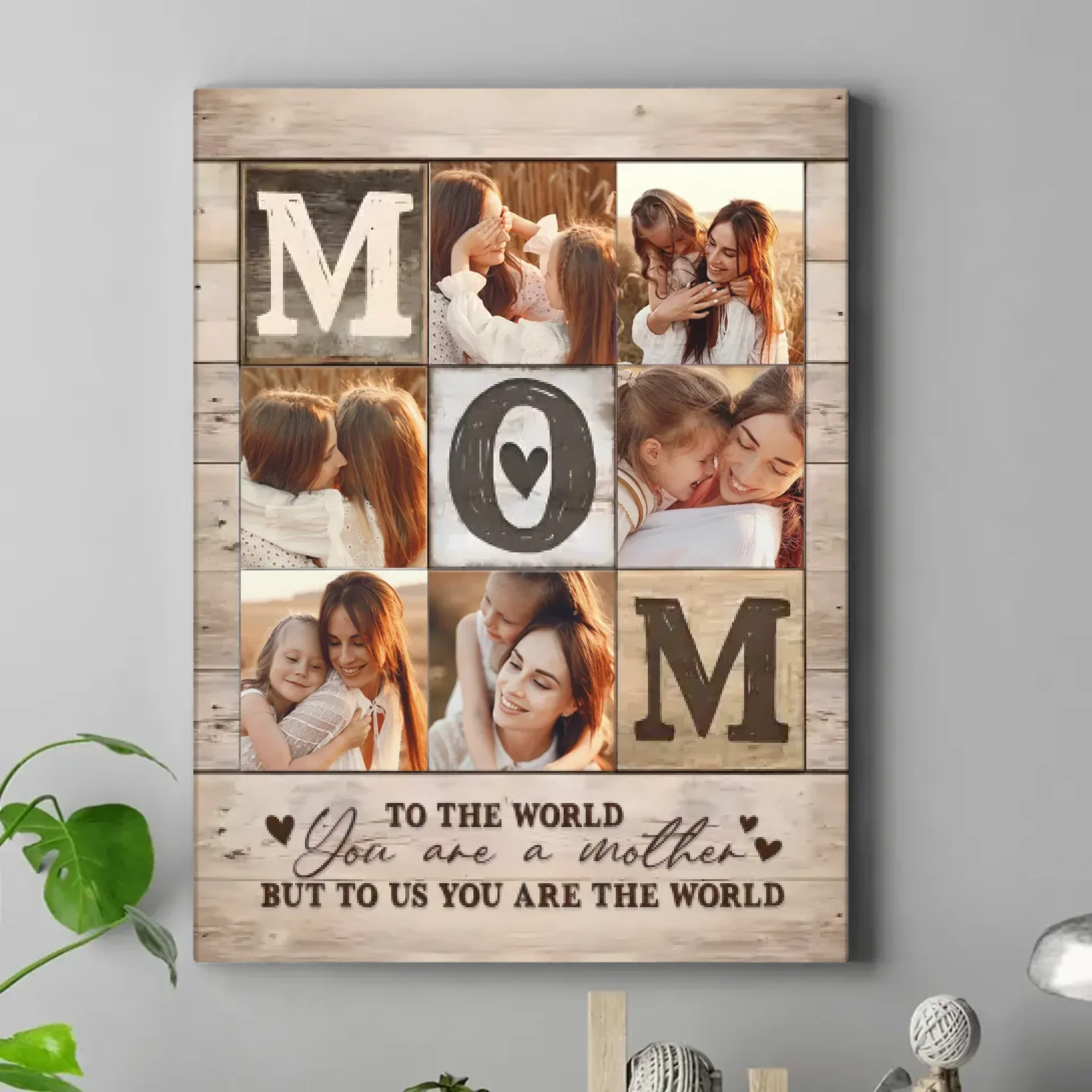 Photo Collage Poster - Personalized Mother Themed Decorative Painting - Gift for Mom - Joliny