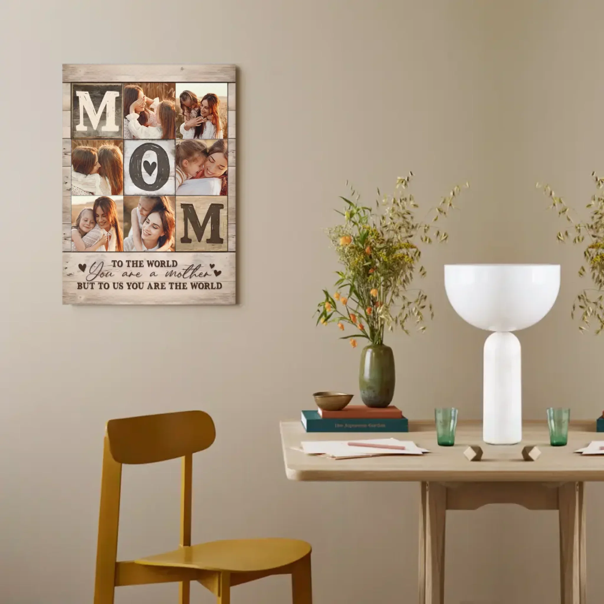 Photo Collage Poster - Personalized Mother Themed Decorative Painting - Gift for Mom - Joliny