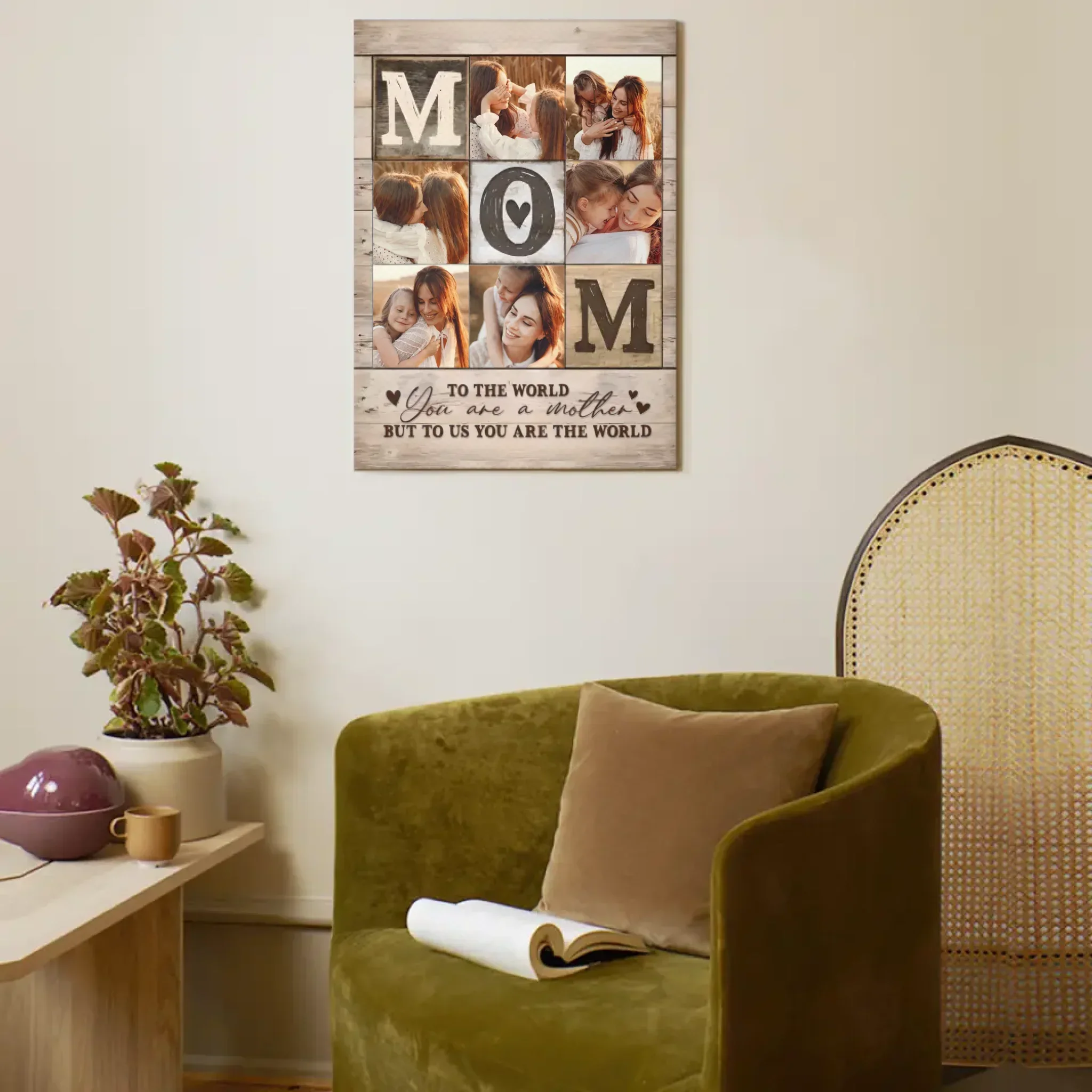 Photo Collage Poster - Personalized Mother Themed Decorative Painting - Gift for Mom - Joliny