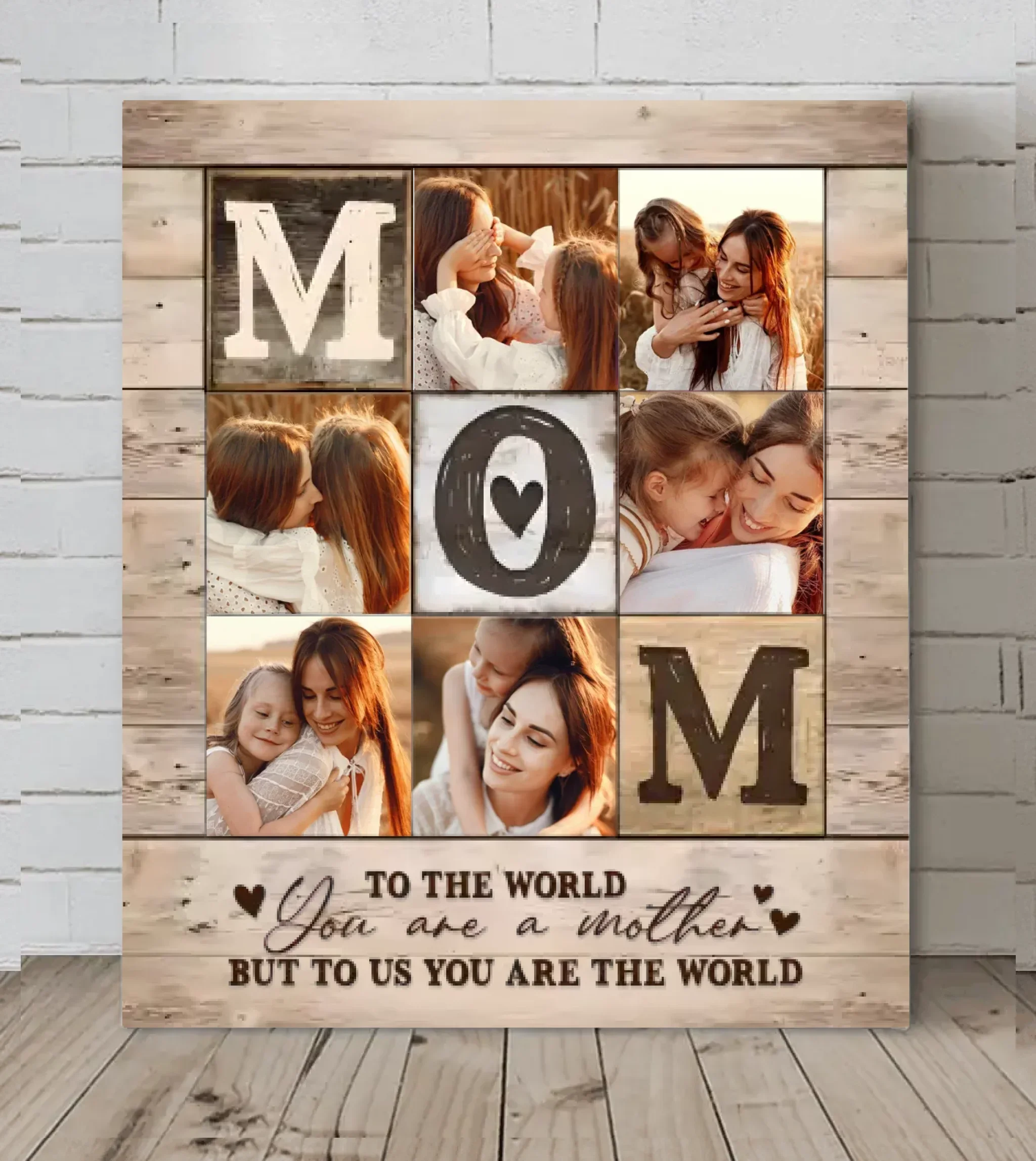 Photo Collage Poster - Personalized Mother Themed Decorative Painting - Gift for Mom - Joliny