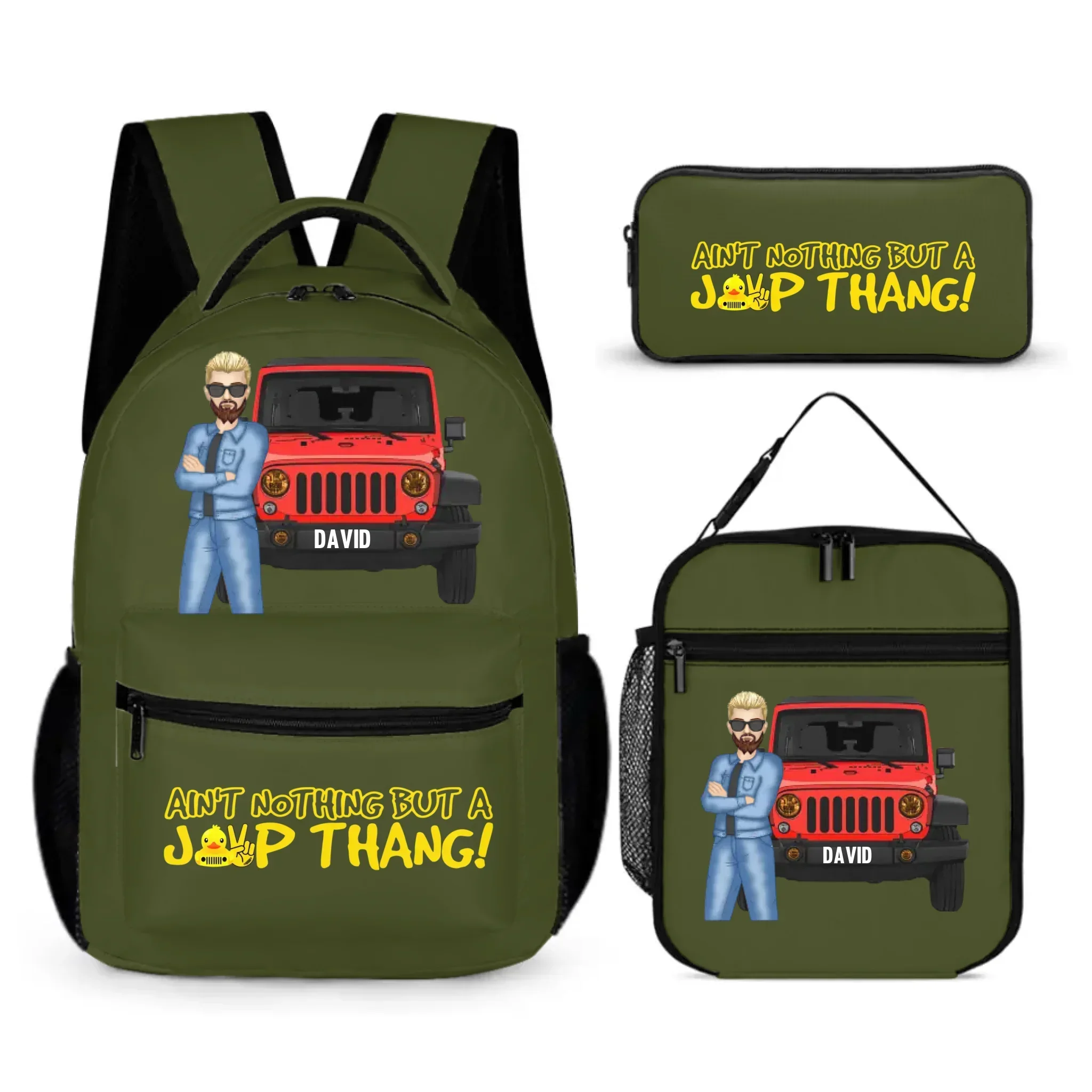 Personalized Ain't Nothing But A Jeep Thang Jeep Lovers Backpack - Joliny