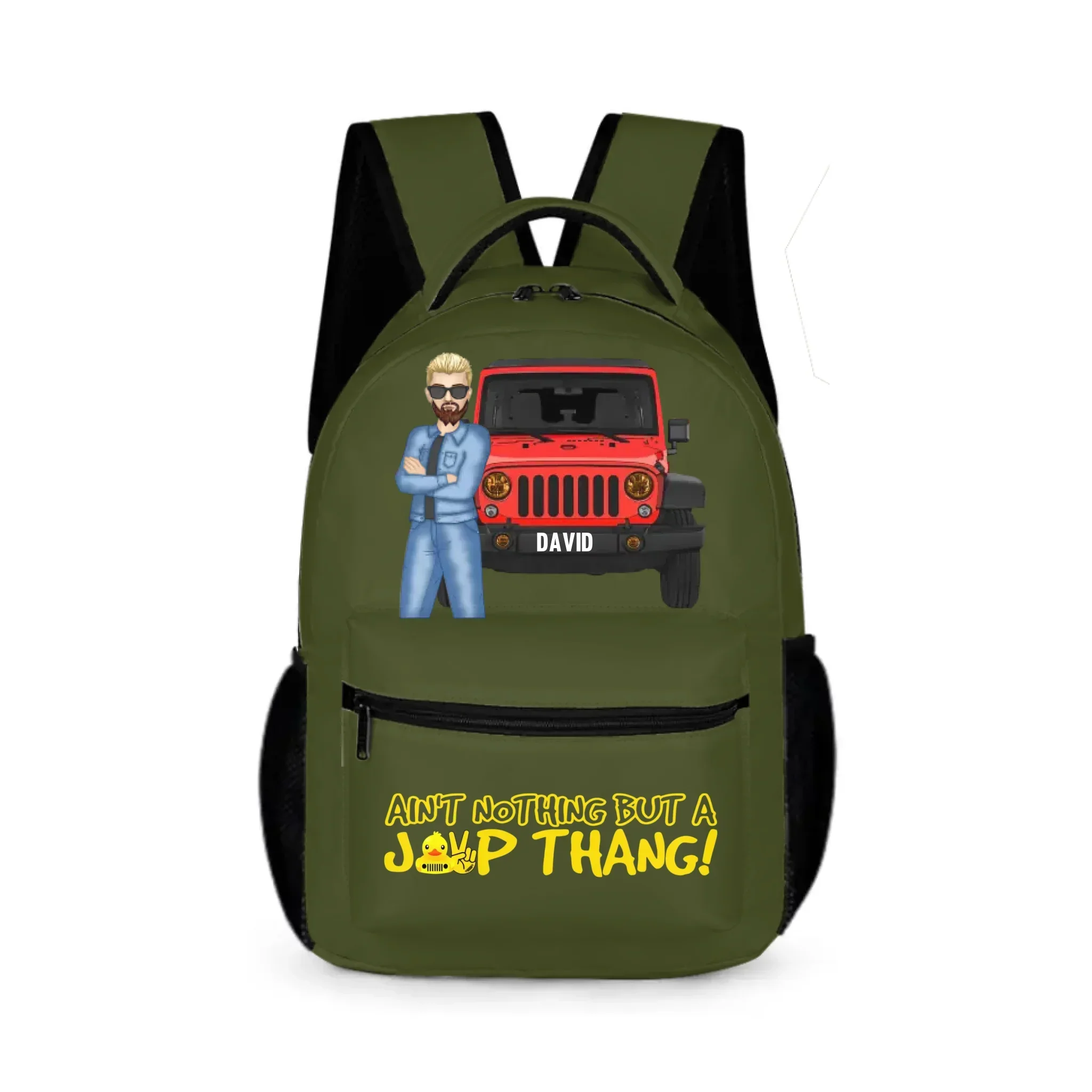 Personalized Ain't Nothing But A Jeep Thang Jeep Lovers Backpack - Joliny
