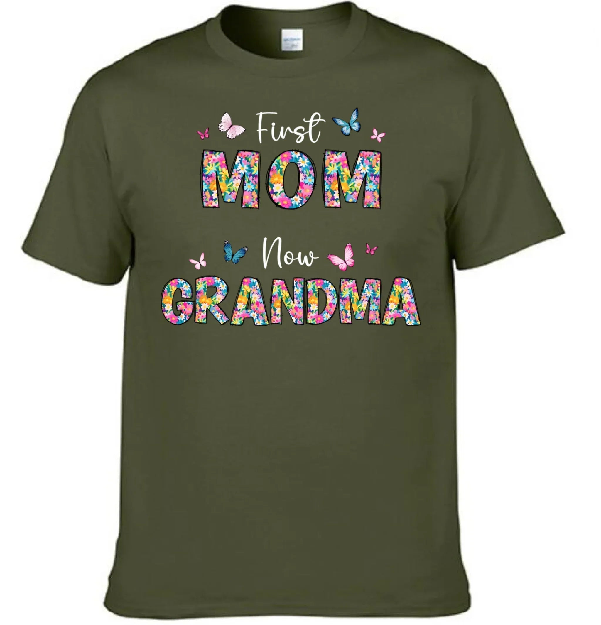 First Mom Now Grandma Floral - Personalized Clothes - Gifts for Family - Joliny