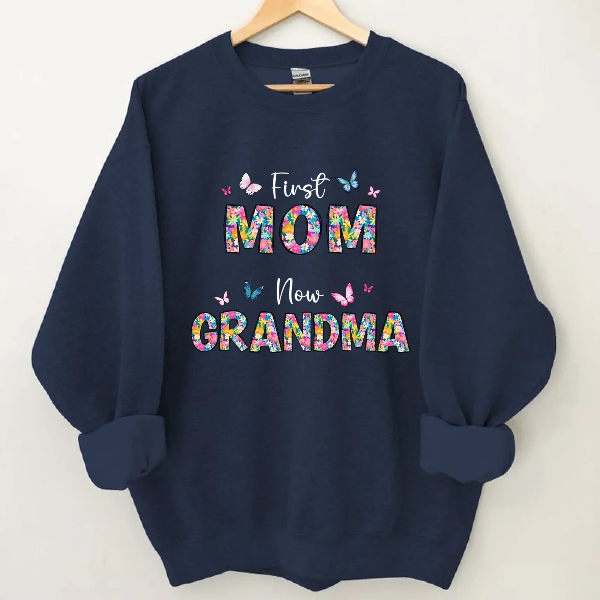 First Mom Now Grandma Floral - Personalized Clothes - Gifts for Family - Joliny