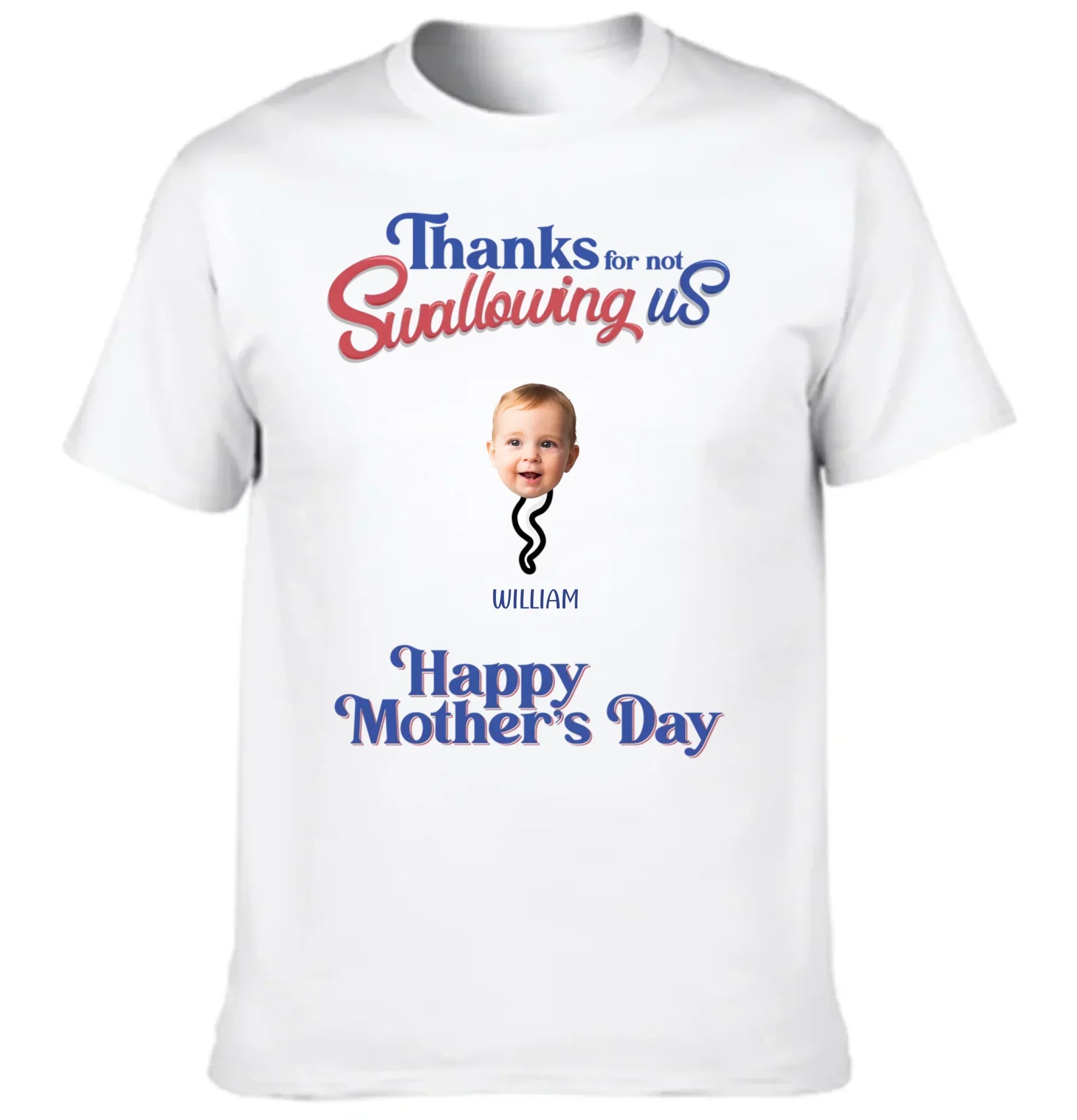 Thanks For Not Swallowing Us - Clothes with Personalized Names and Photos - Funny Gift For Mom - Joliny