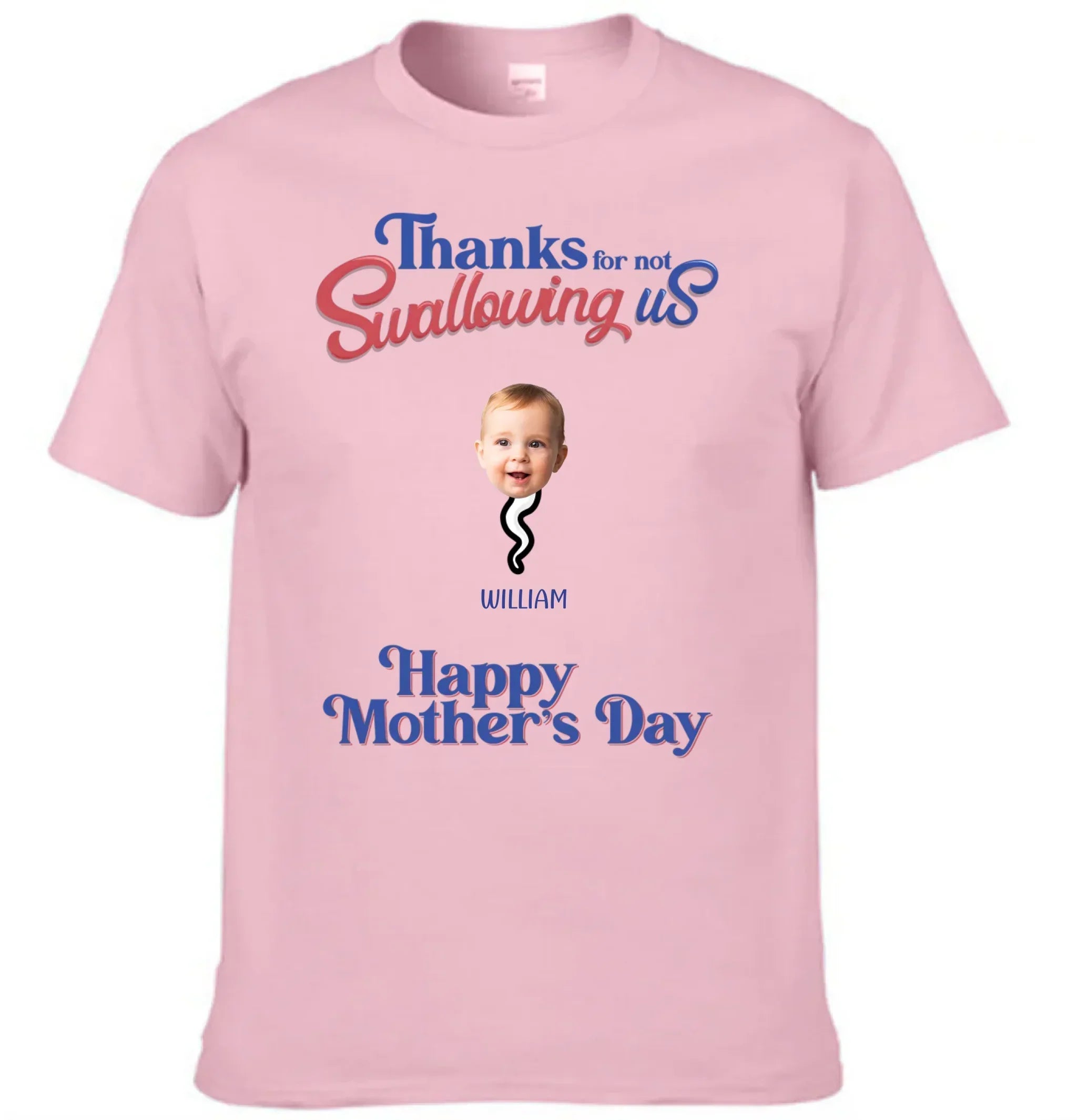 Thanks For Not Swallowing Us - Clothes with Personalized Names and Photos - Funny Gift For Mom - Joliny
