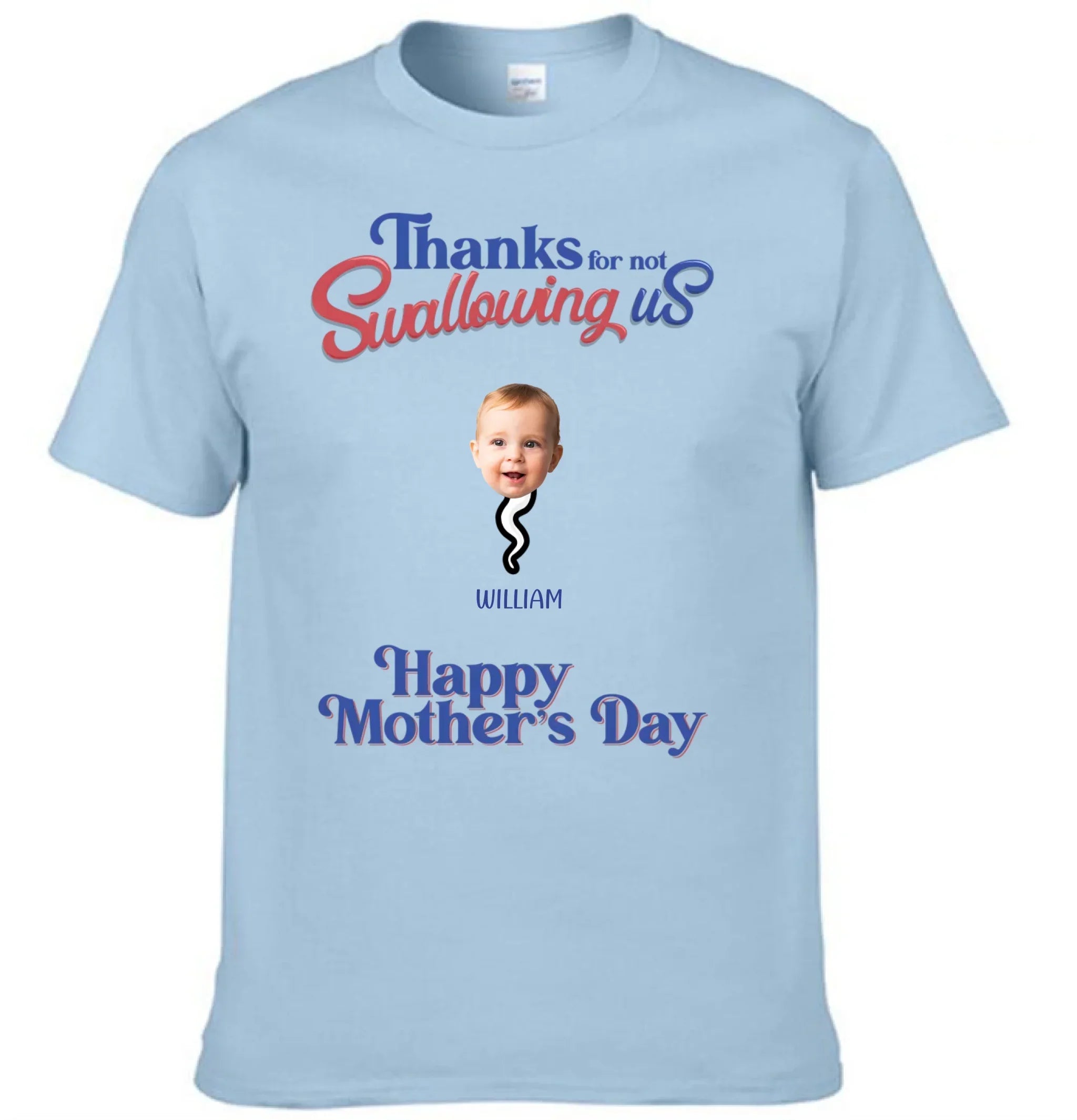 Thanks For Not Swallowing Us - Clothes with Personalized Names and Photos - Funny Gift For Mom - Joliny