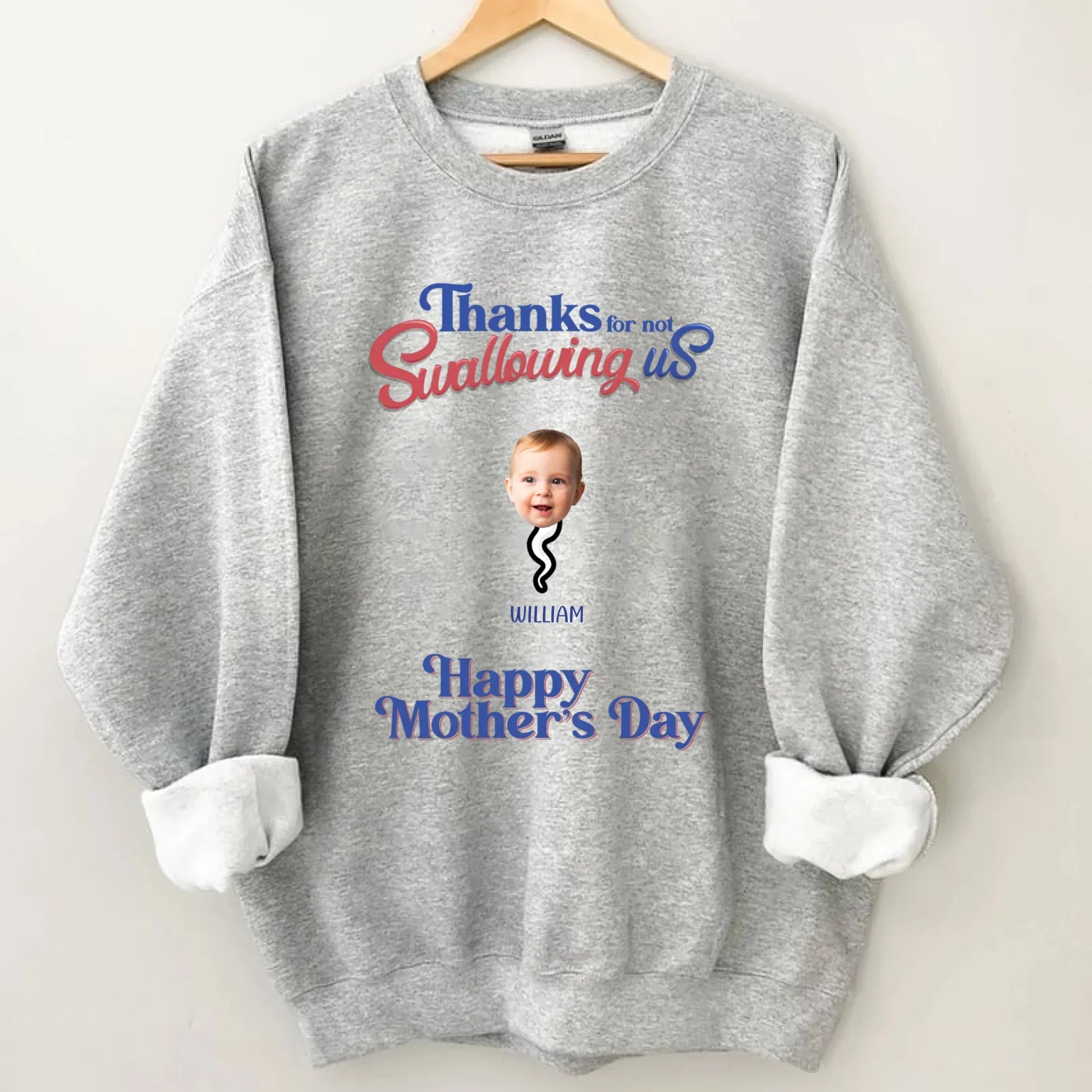 Thanks For Not Swallowing Us - Clothes with Personalized Names and Photos - Funny Gift For Mom - Joliny