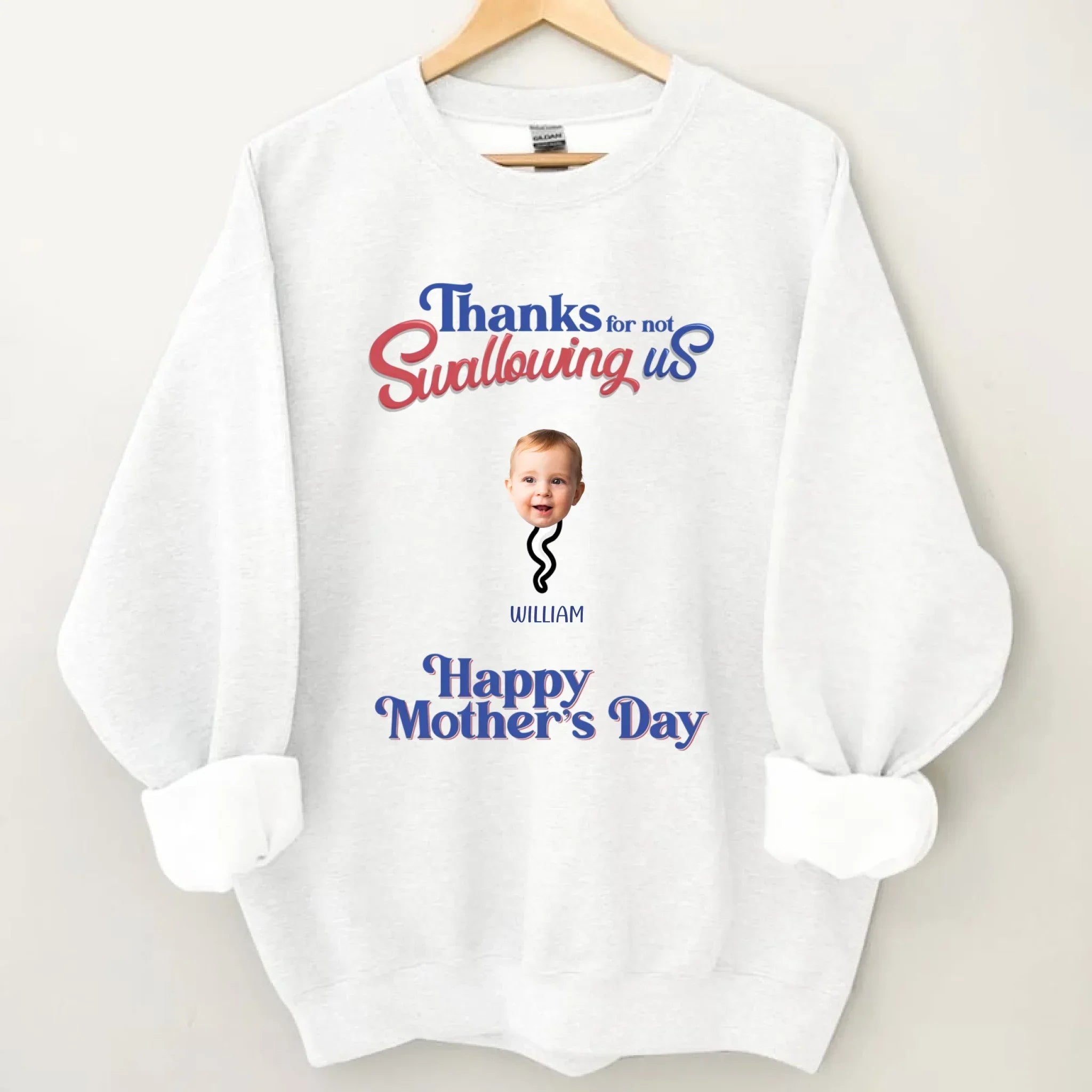 Thanks For Not Swallowing Us - Clothes with Personalized Names and Photos - Funny Gift For Mom - Joliny
