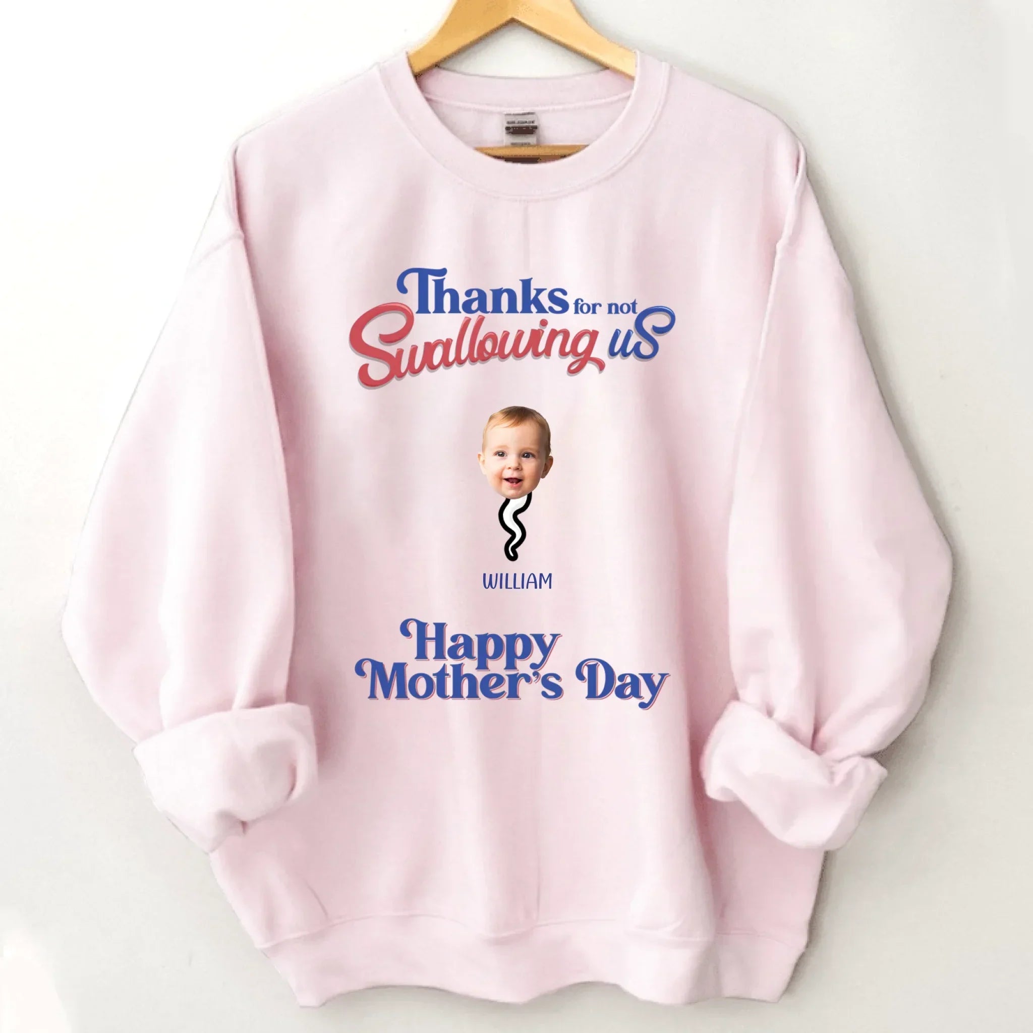 Thanks For Not Swallowing Us - Clothes with Personalized Names and Photos - Funny Gift For Mom - Joliny