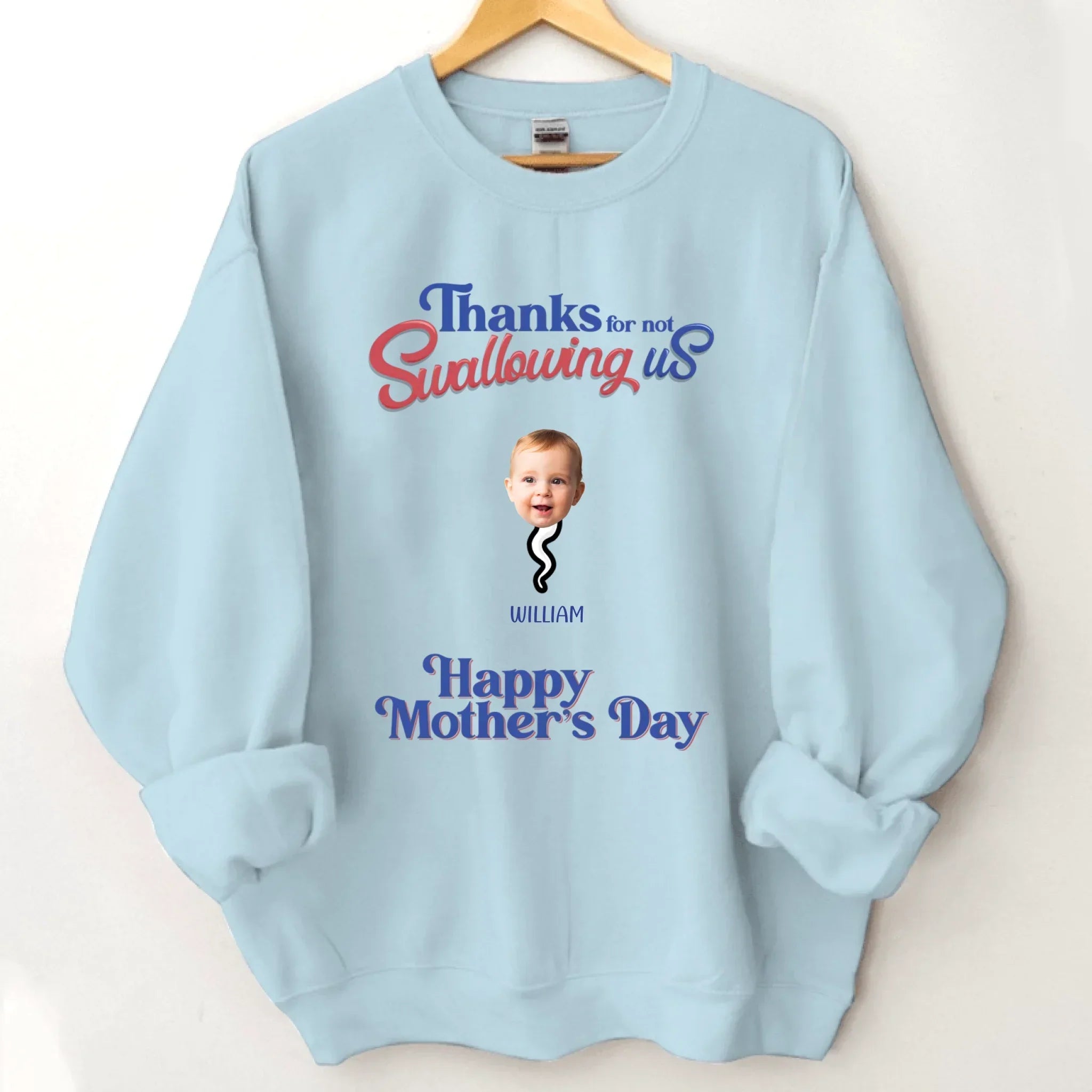 Thanks For Not Swallowing Us - Clothes with Personalized Names and Photos - Funny Gift For Mom - Joliny