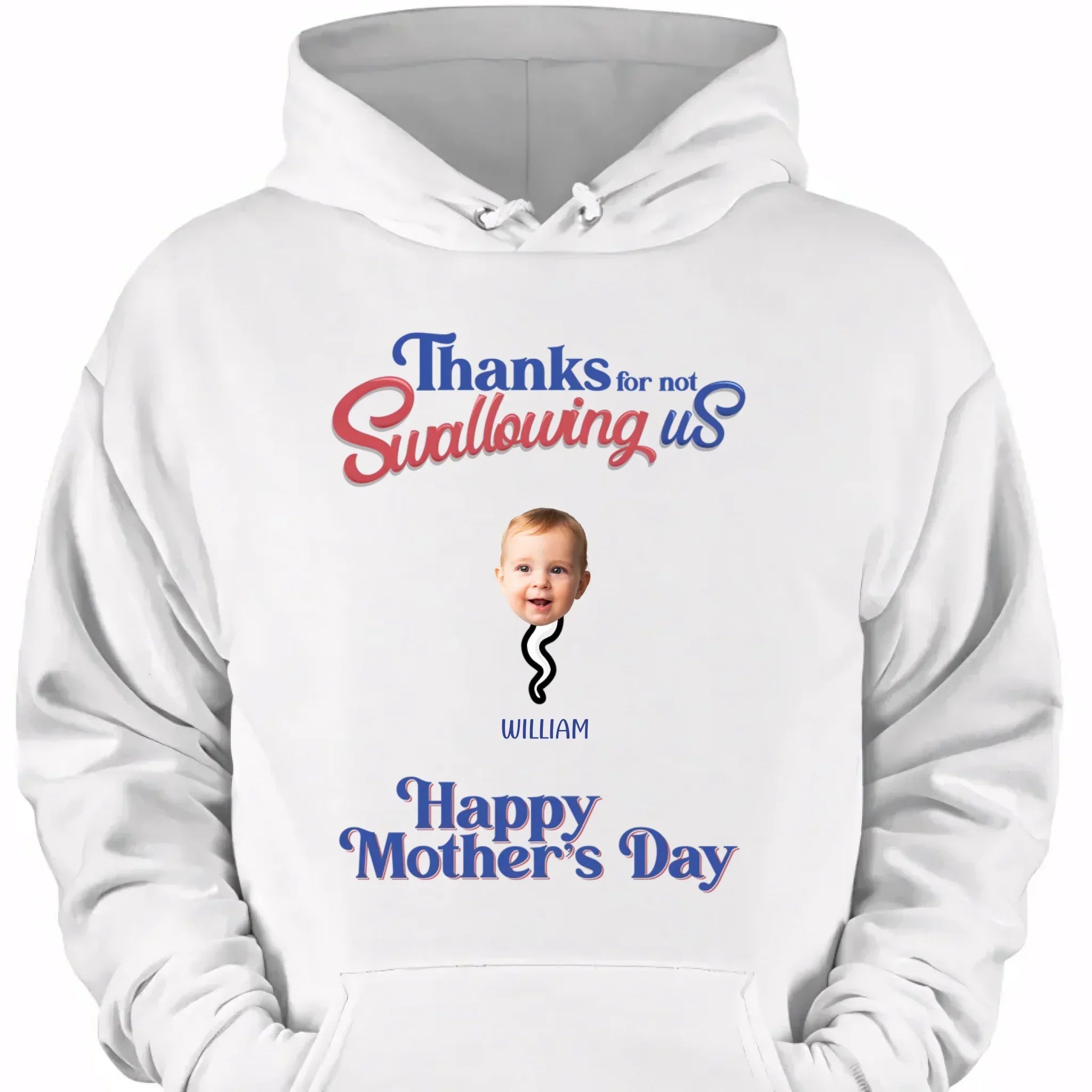 Thanks For Not Swallowing Us - Clothes with Personalized Names and Photos - Funny Gift For Mom - Joliny