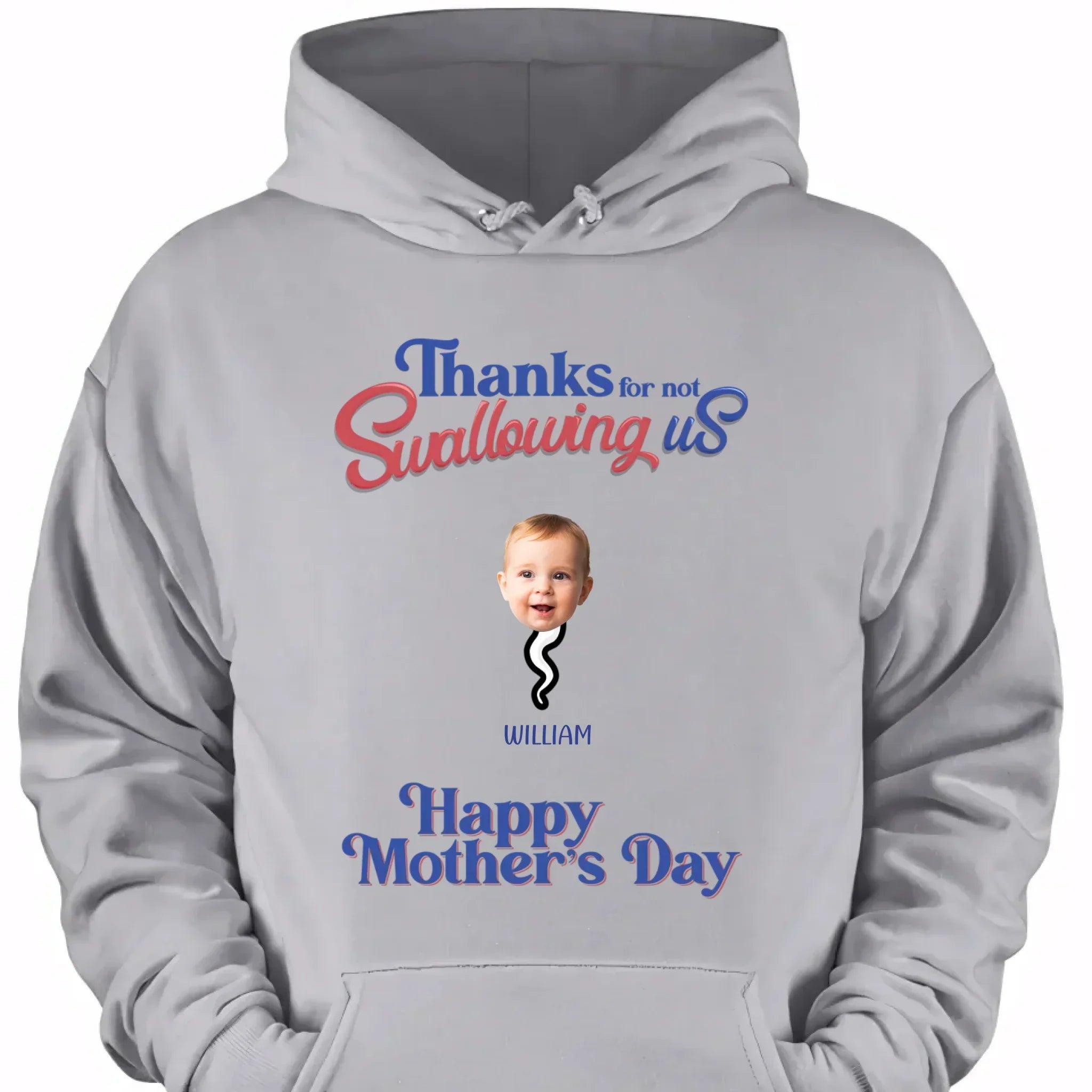 Thanks For Not Swallowing Us - Clothes with Personalized Names and Photos - Funny Gift For Mom - Joliny