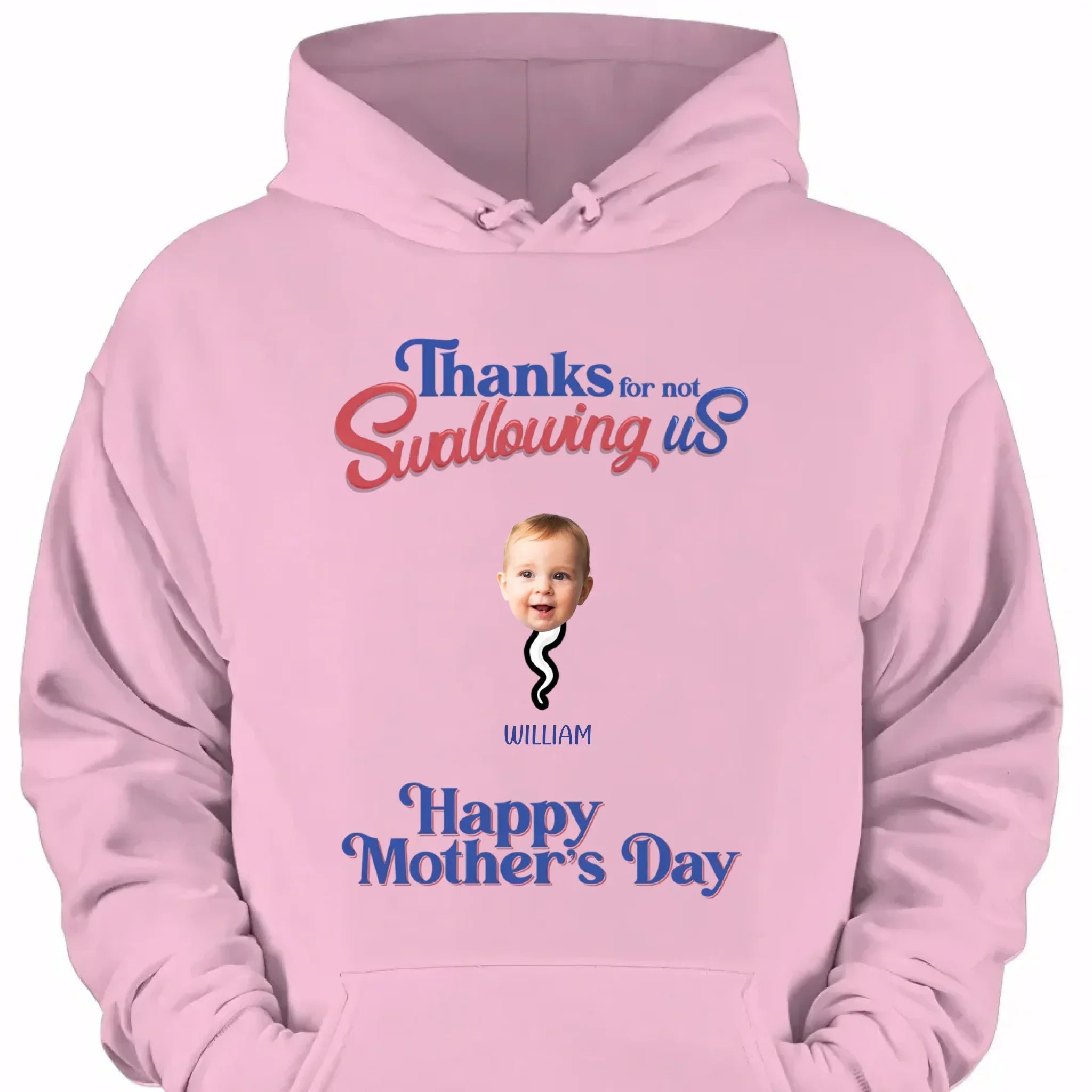 Thanks For Not Swallowing Us - Clothes with Personalized Names and Photos - Funny Gift For Mom - Joliny