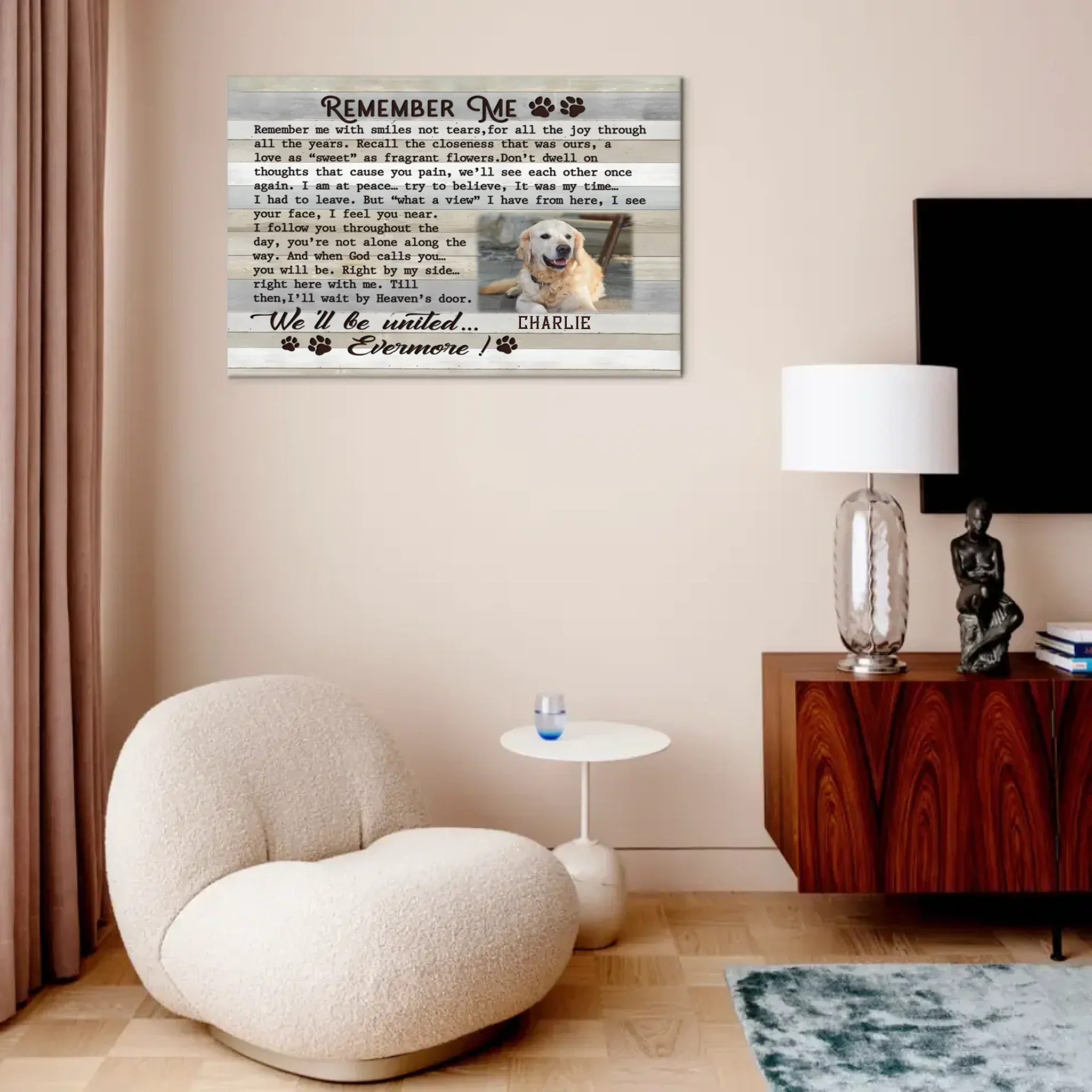Custom Pet Photo Canvas Prints - personalized Text and Title for Pet Owners - Joliny