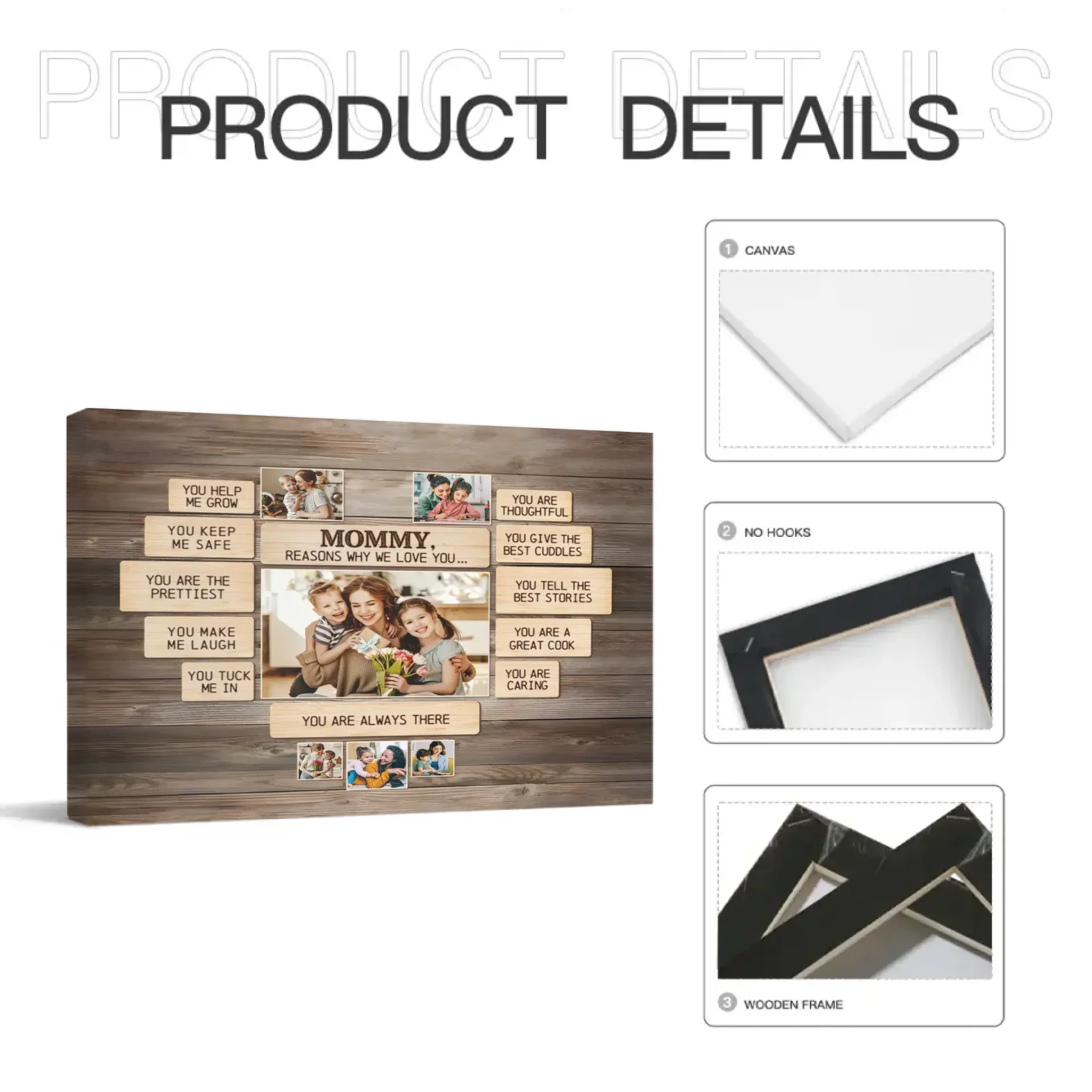 Why We Love You Canvas Print - Best Photo Decoration for Mom - Joliny