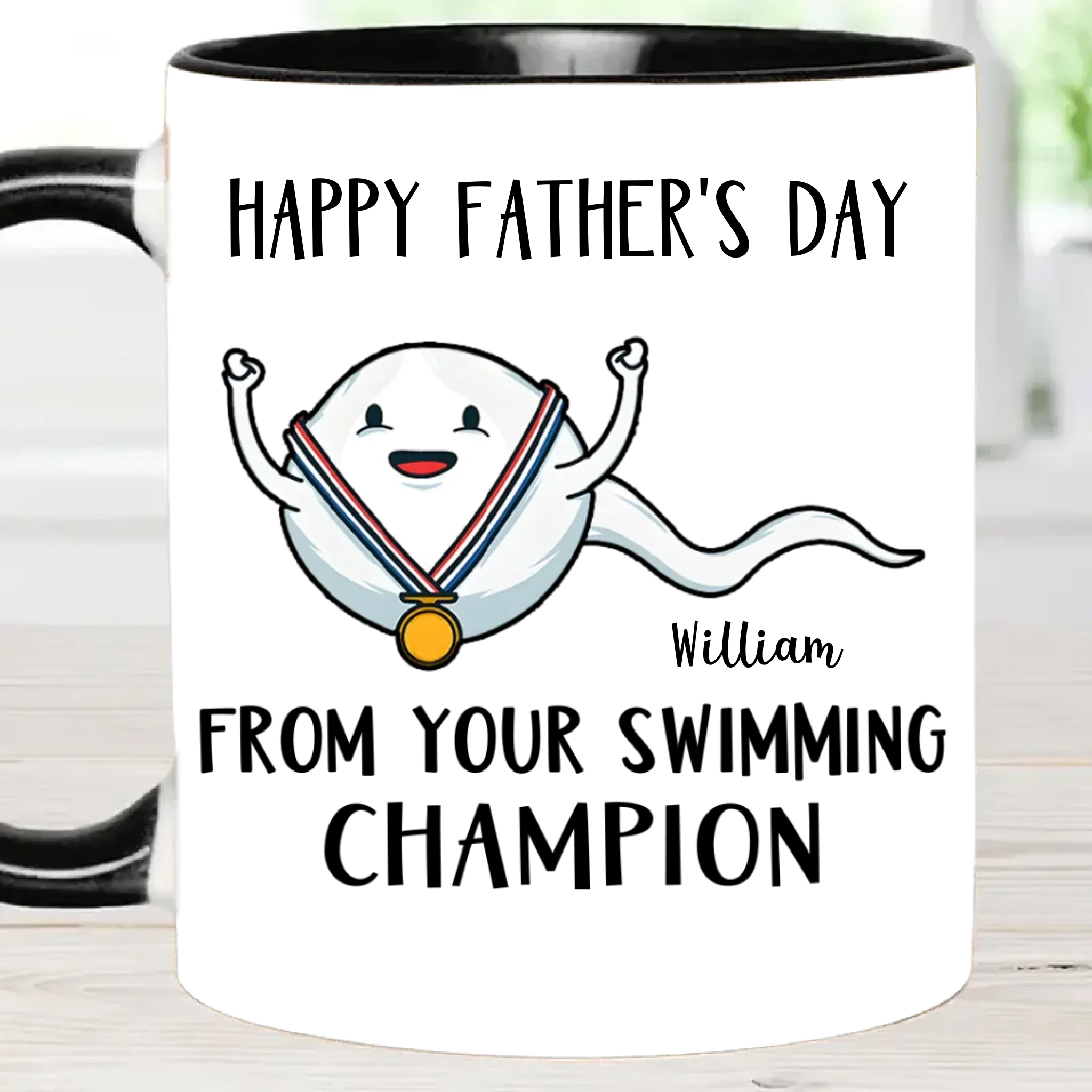 Your Swimming Champion - Fun Designs Mug Personalized Name - Father's Day Gift - Joliny