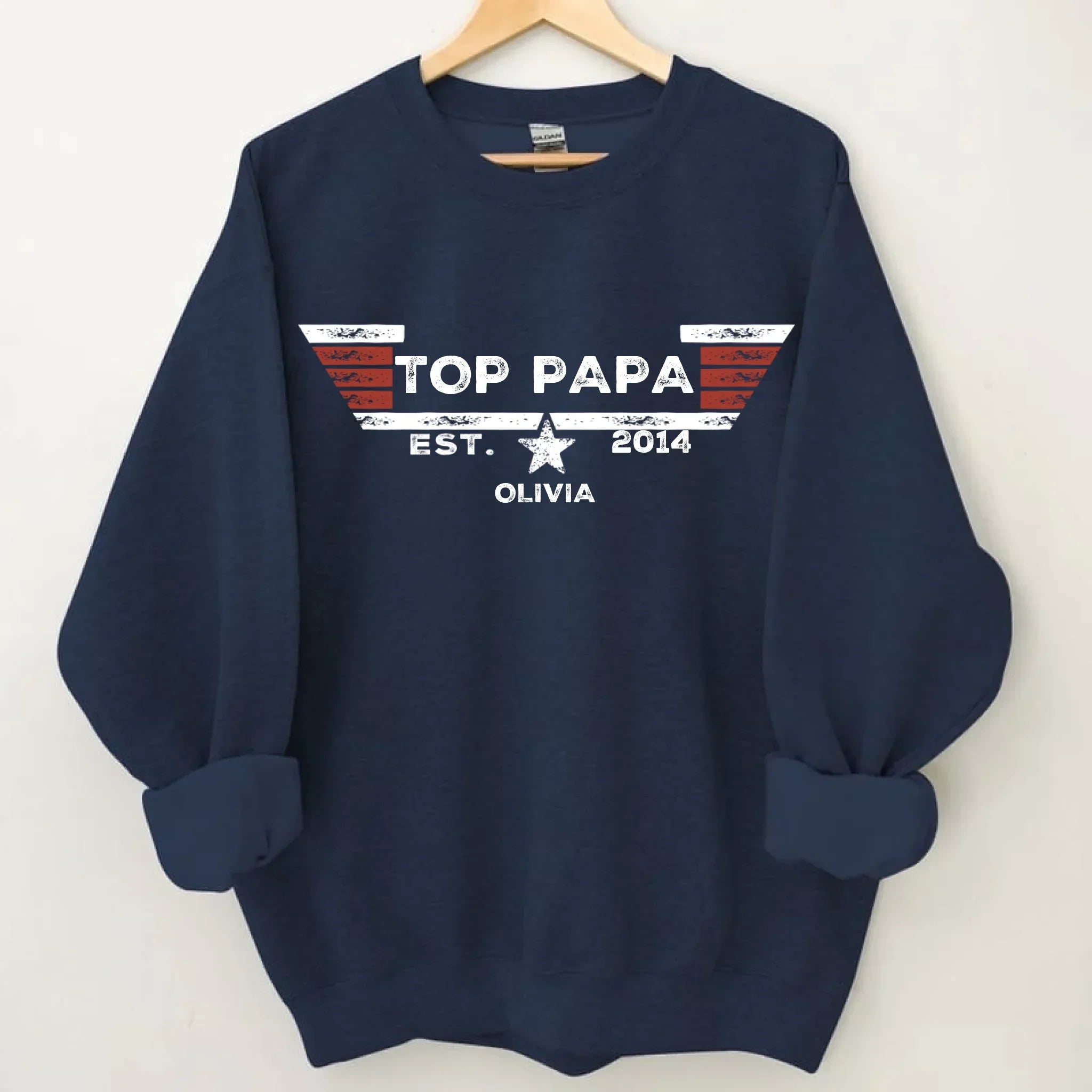 TOP PAPA - Personalized Nicknames,Names and Year Clothing - Father's Gift - Joliny