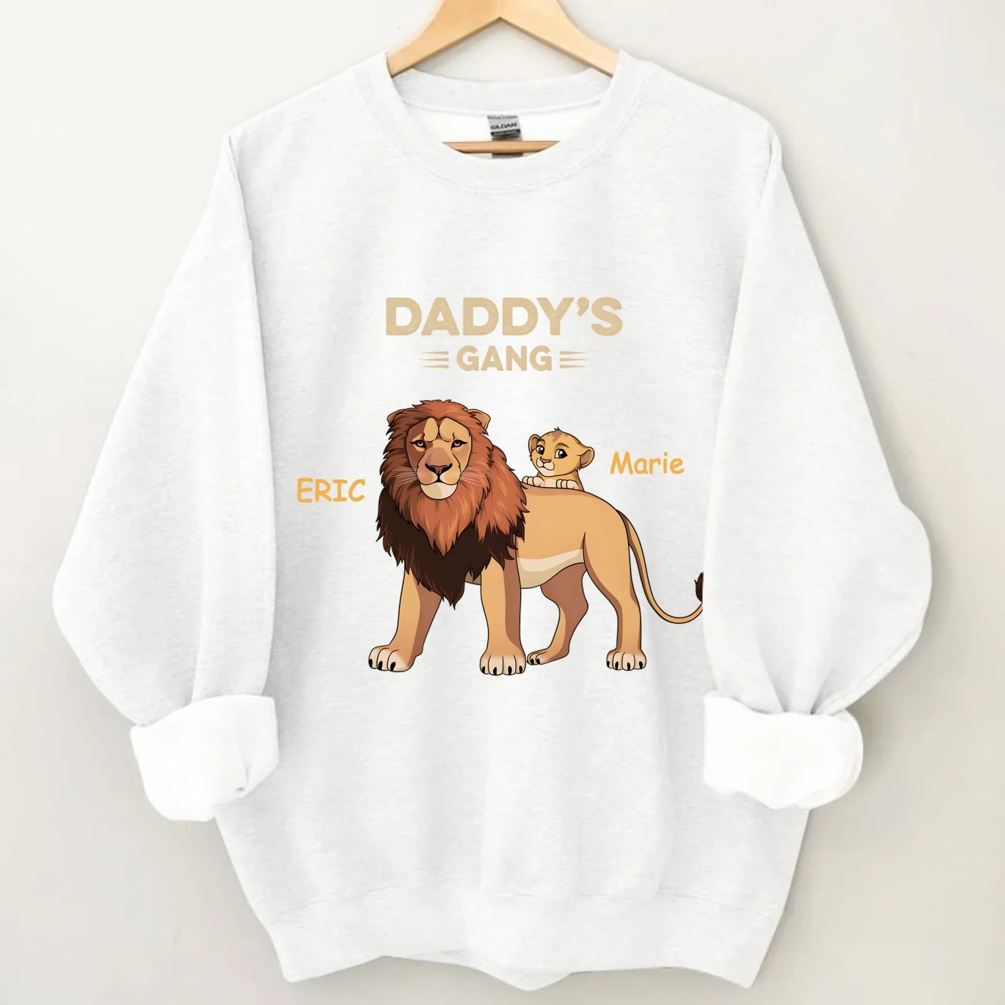 Personalized Name Custom T-Shirt - Dad/Grandpa's Lion Gang T-Shirt -Personalized Family Gift - Joliny