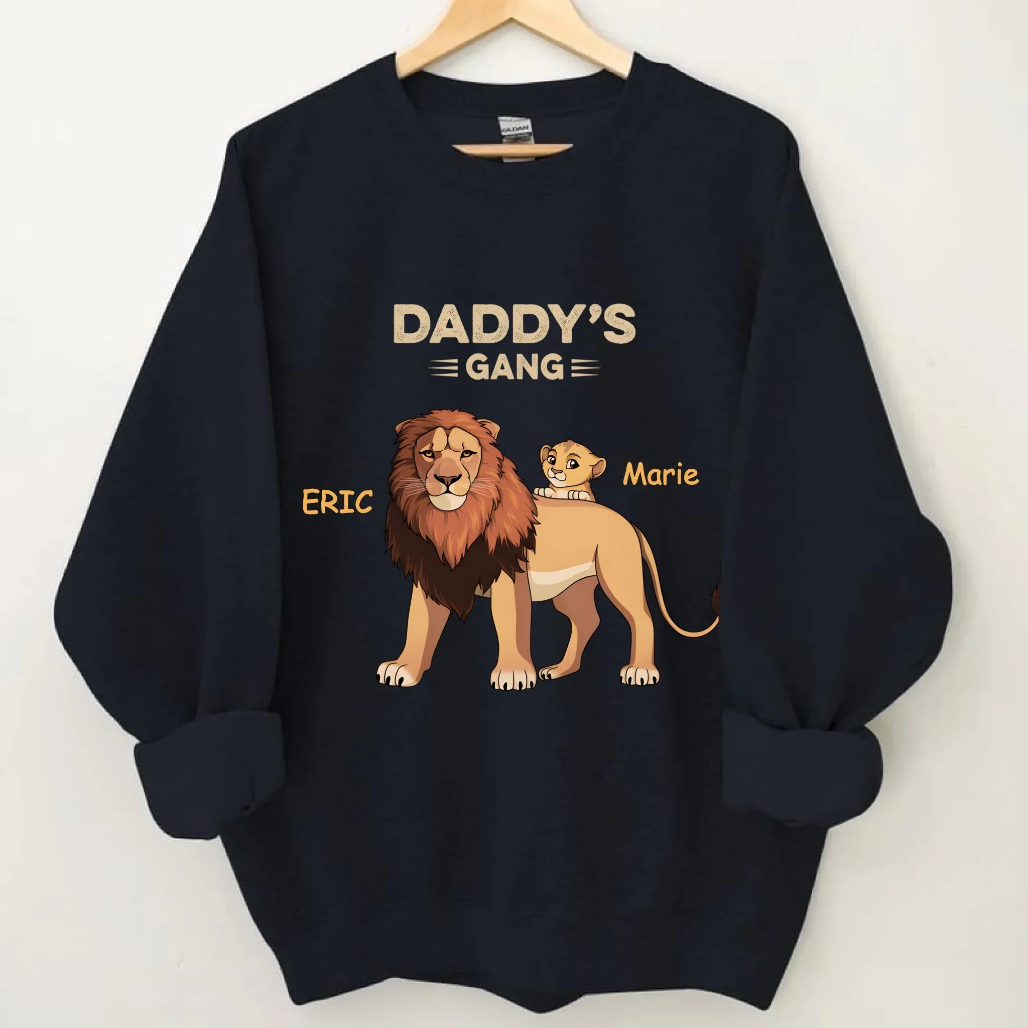 Personalized Name Custom T-Shirt - Dad/Grandpa's Lion Gang T-Shirt -Personalized Family Gift - Joliny
