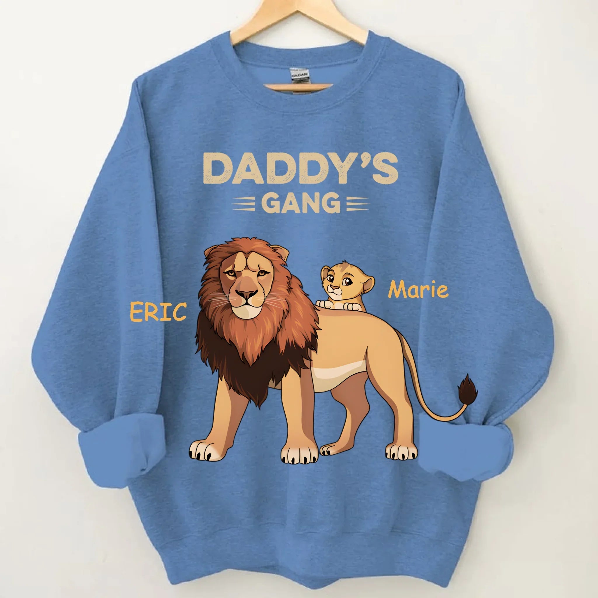 Personalized Name Custom T-Shirt - Dad/Grandpa's Lion Gang T-Shirt -Personalized Family Gift - Joliny