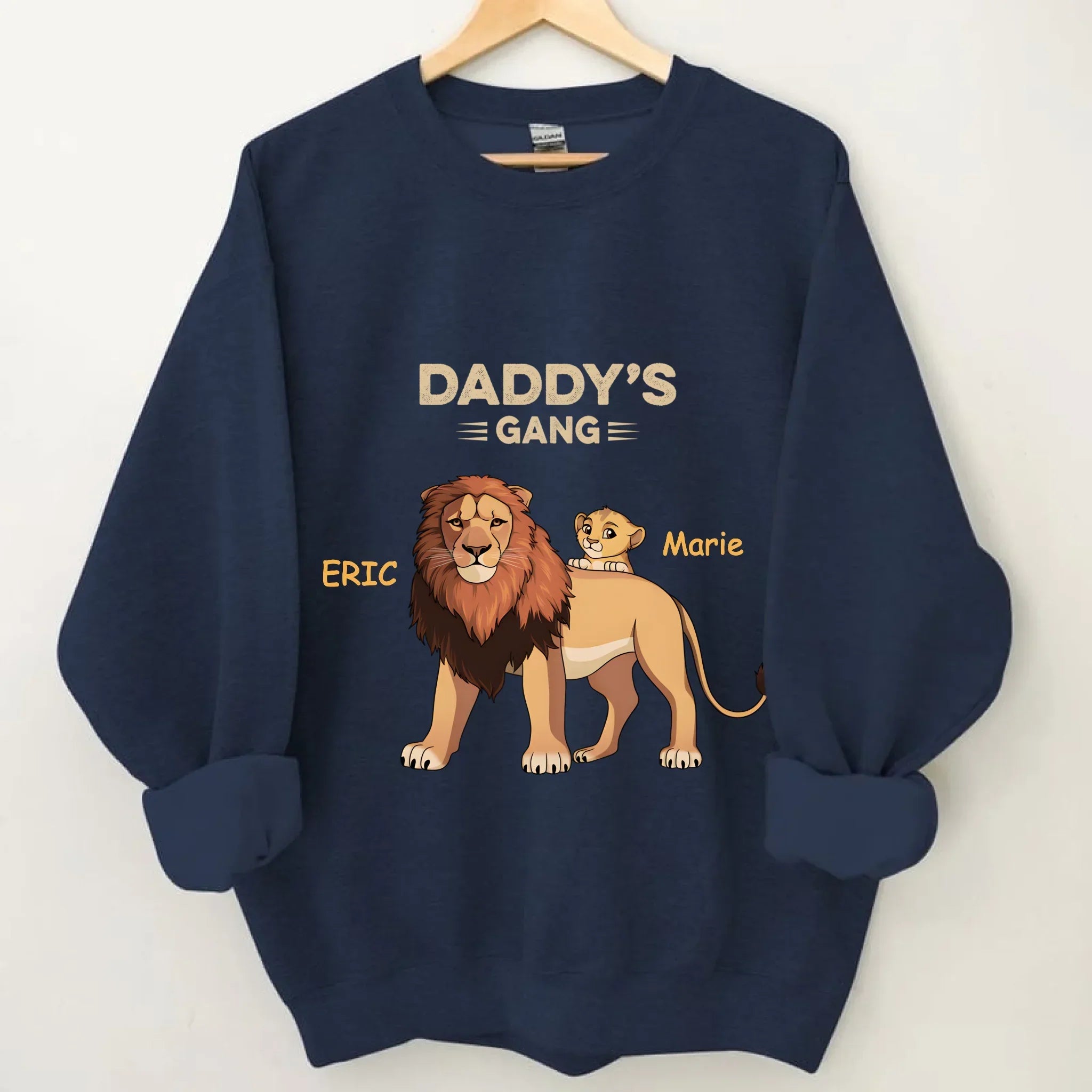 Personalized Name Custom T-Shirt - Dad/Grandpa's Lion Gang T-Shirt -Personalized Family Gift - Joliny