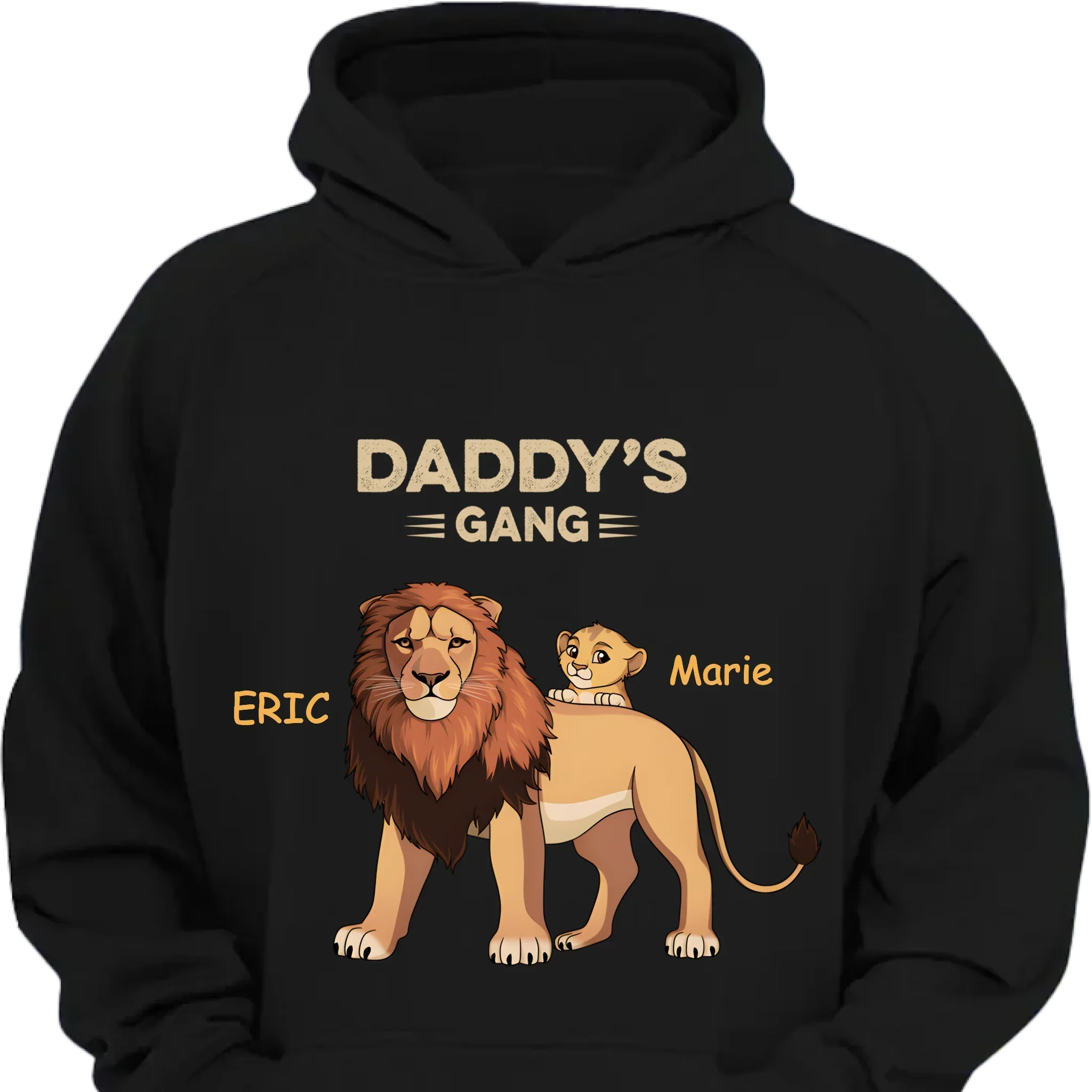Personalized Name Custom T-Shirt - Dad/Grandpa's Lion Gang T-Shirt -Personalized Family Gift - Joliny