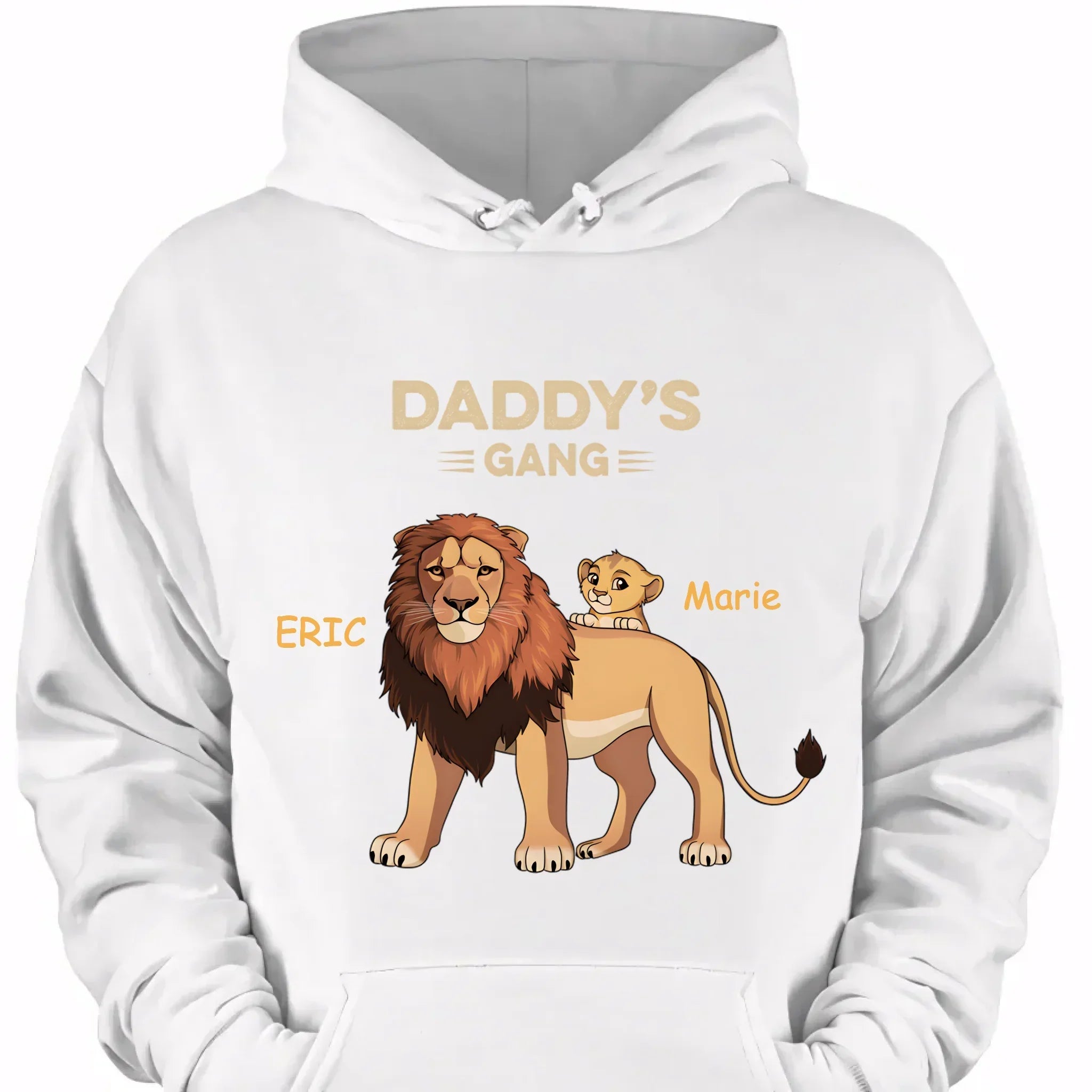 Personalized Name Custom T-Shirt - Dad/Grandpa's Lion Gang T-Shirt -Personalized Family Gift - Joliny