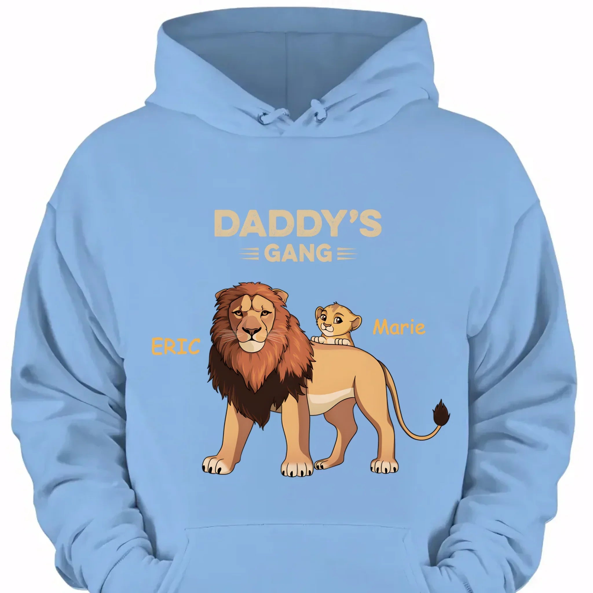 Personalized Name Custom T-Shirt - Dad/Grandpa's Lion Gang T-Shirt -Personalized Family Gift - Joliny