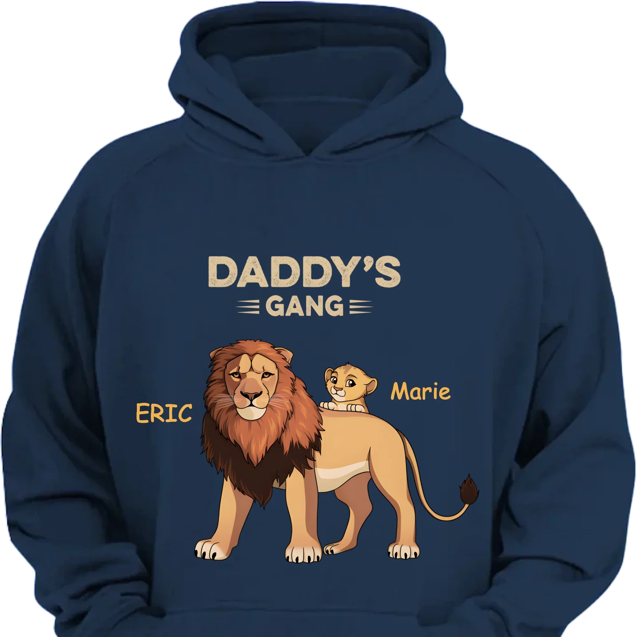 Personalized Name Custom T-Shirt - Dad/Grandpa's Lion Gang T-Shirt -Personalized Family Gift - Joliny