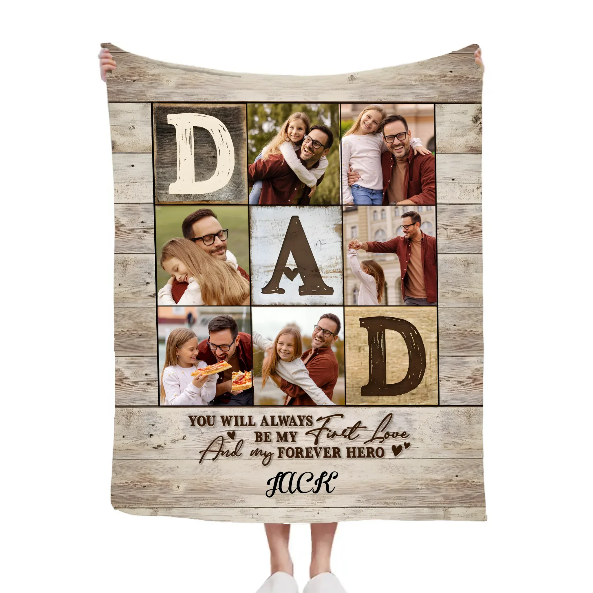 Dad Is The World - Personalized Blanket - Gift For Dad - Joliny