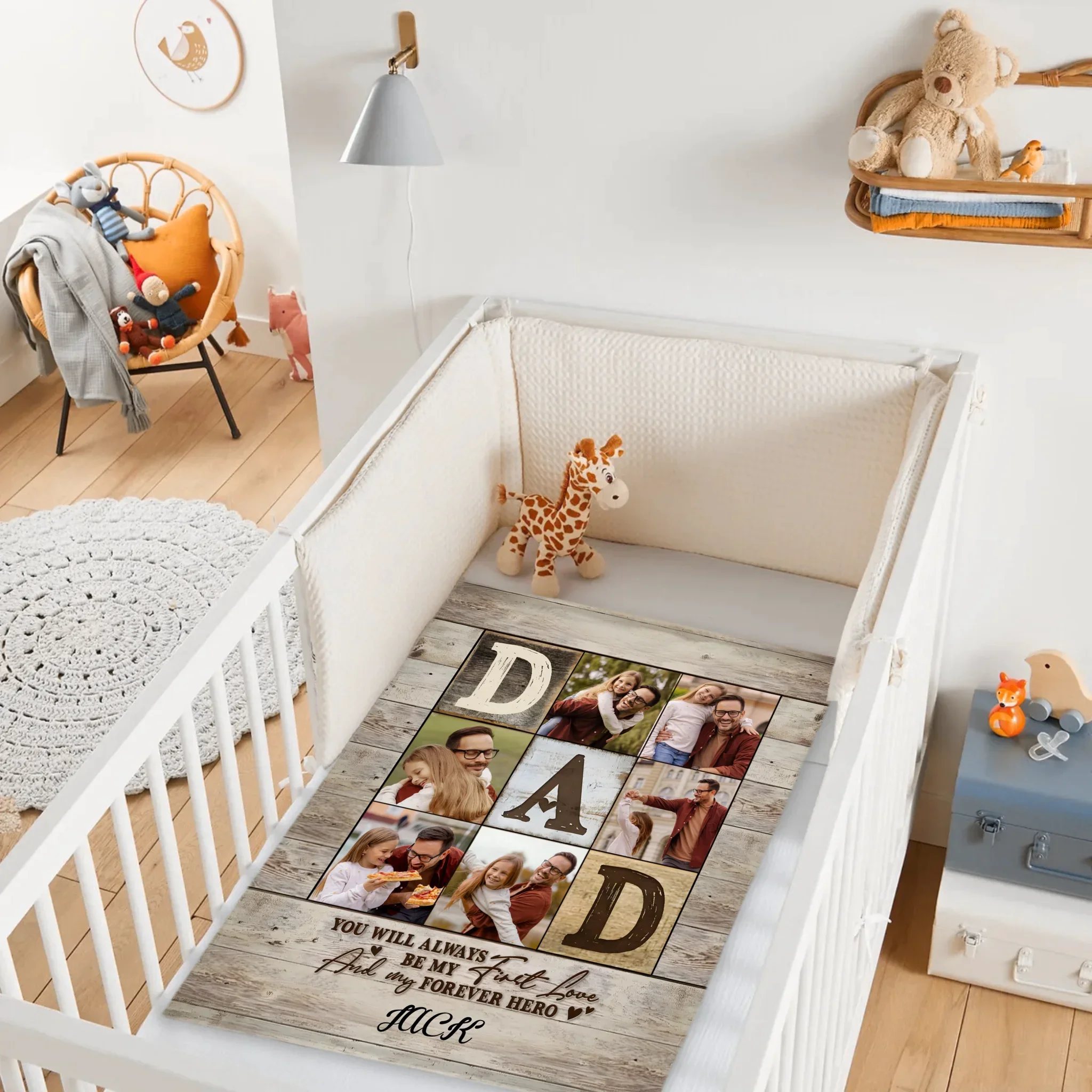 Dad Is The World - Personalized Blanket - Gift For Dad - Joliny