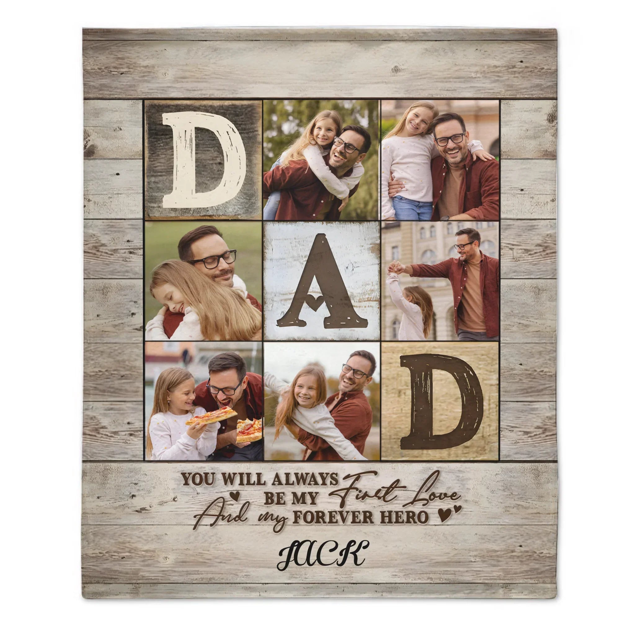Dad Is The World - Personalized Blanket - Gift For Dad - Joliny