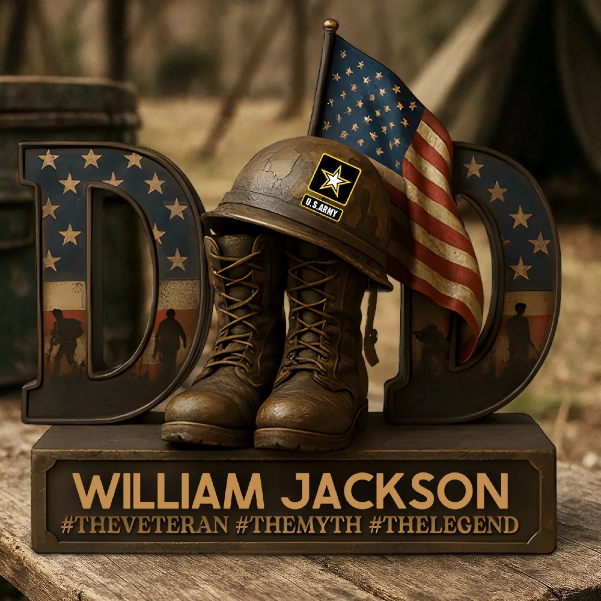 Veteran Dad Acrylic Plaque Personalized Gifts For Dad - Joliny