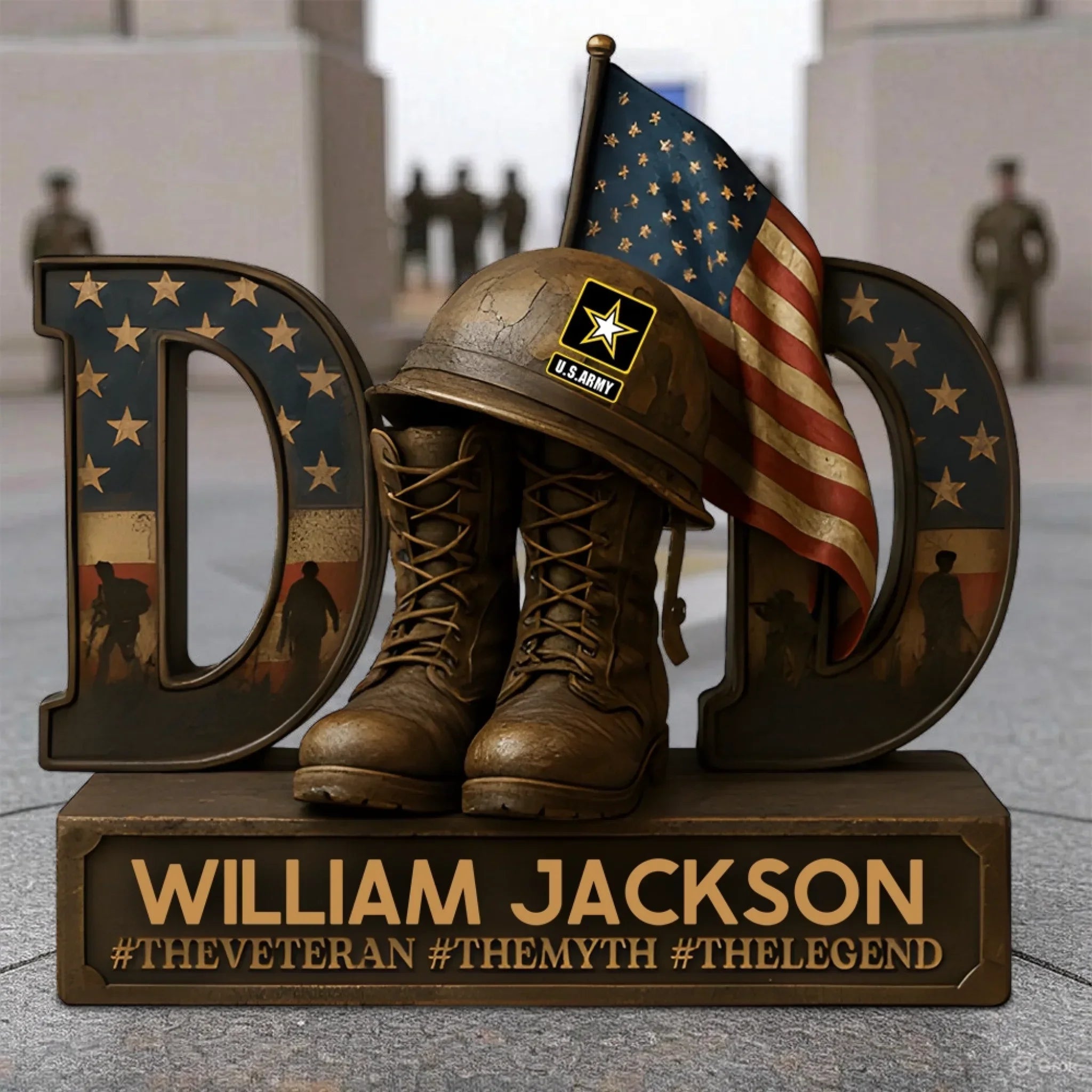 Veteran Dad Acrylic Plaque Personalized Gifts For Dad - Joliny