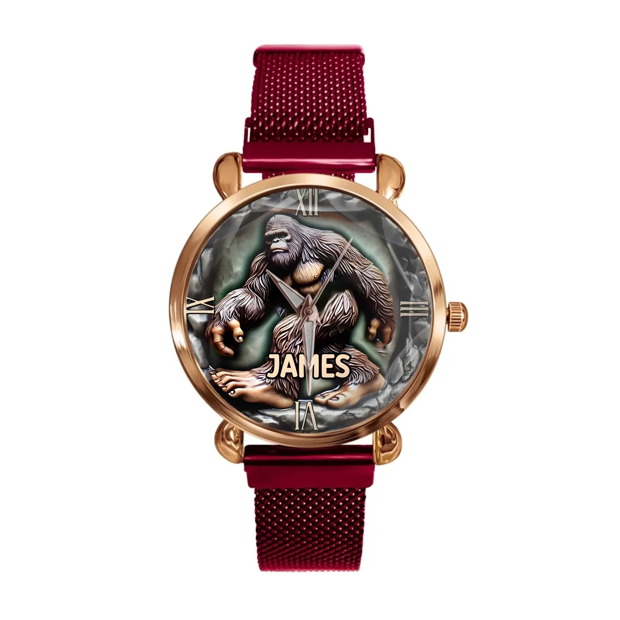 Mystical Creature - Personalized Name Big Gorilla Print Watch - Joliny