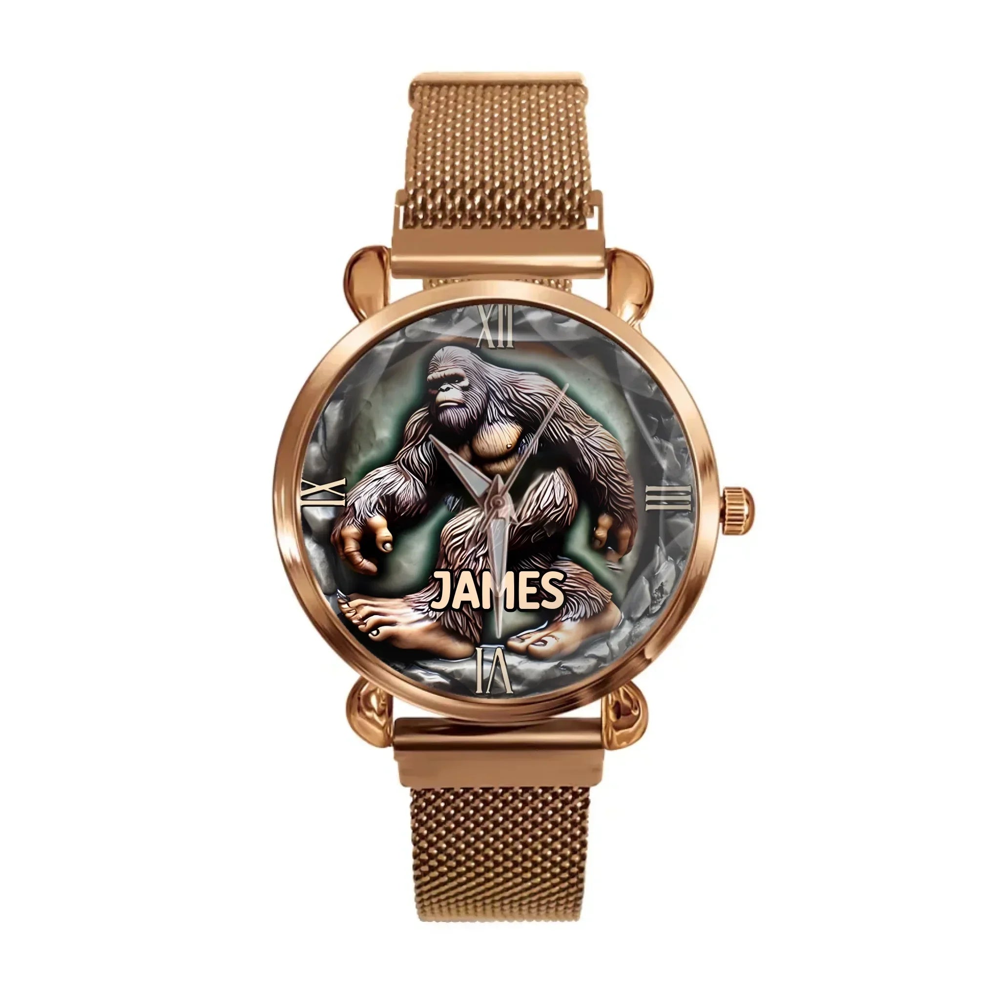 Mystical Creature - Personalized Name Big Gorilla Print Watch - Joliny