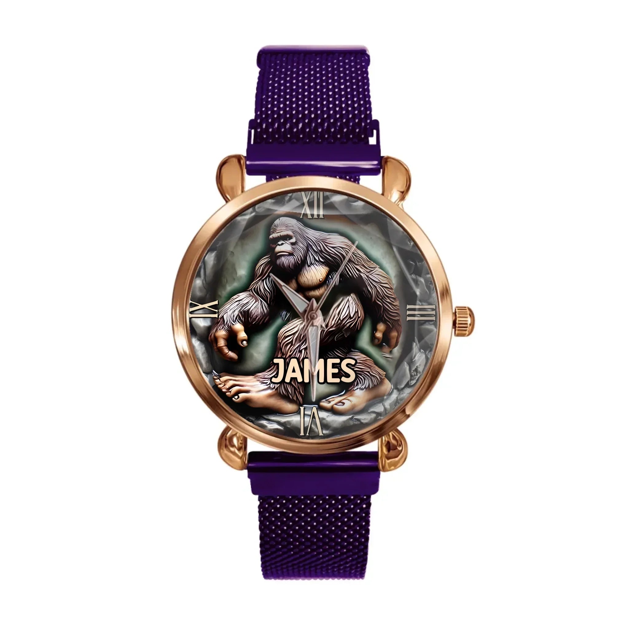 Mystical Creature - Personalized Name Big Gorilla Print Watch - Joliny