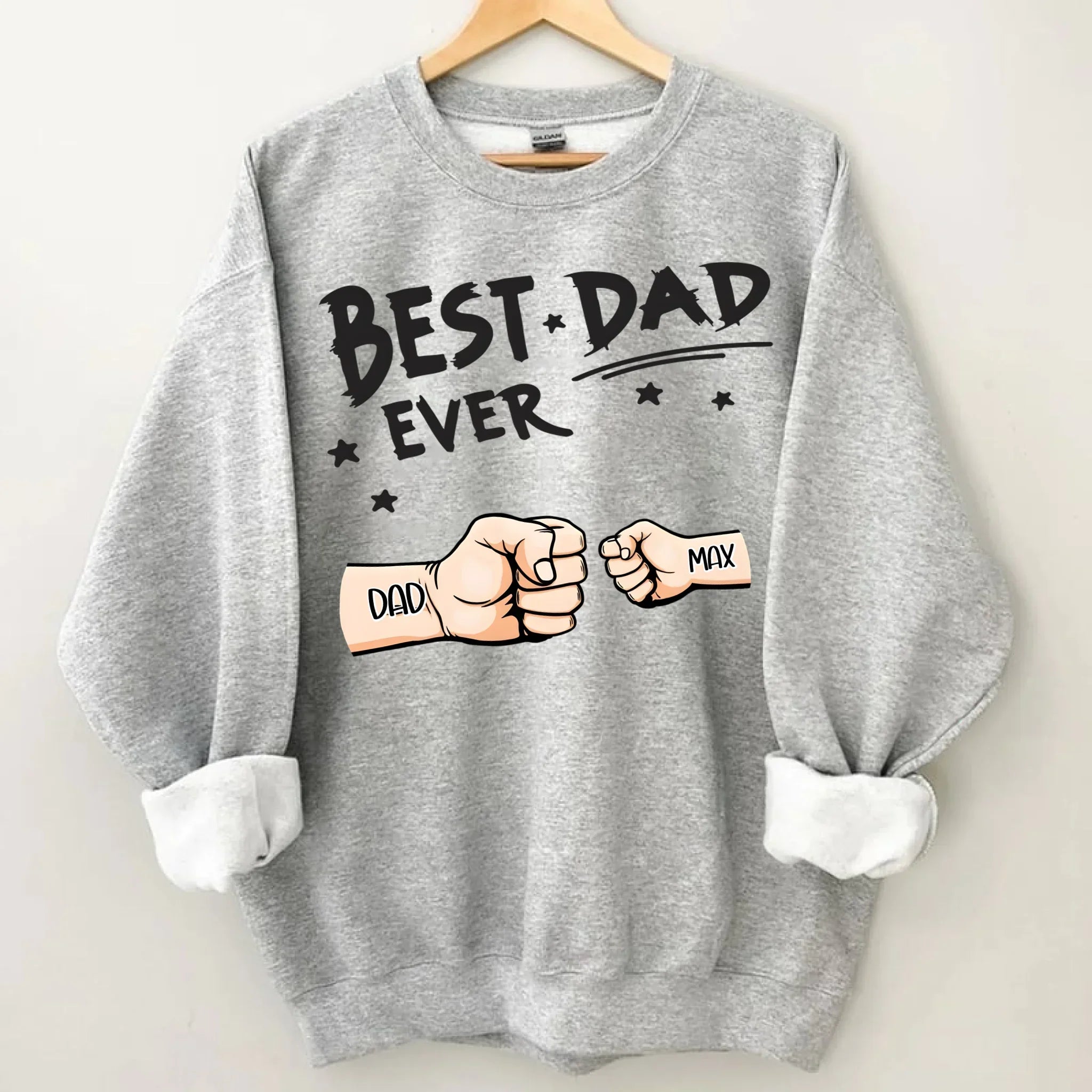 Best Dad Ever Fist Bump - Personalized Father Clothes - Joliny