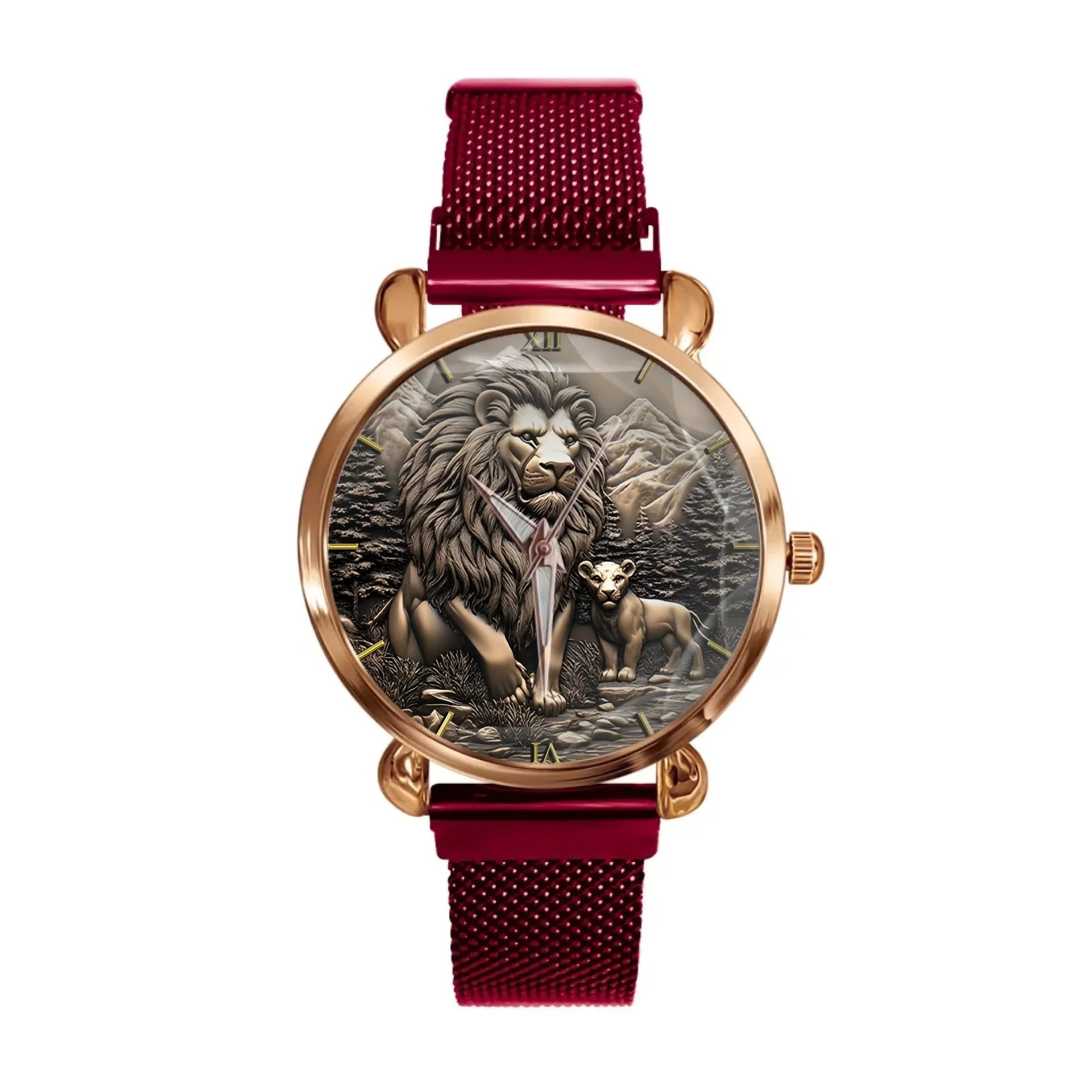 The King of Beasts - Personalized Parent-Child Name Animal Print Watch - Joliny