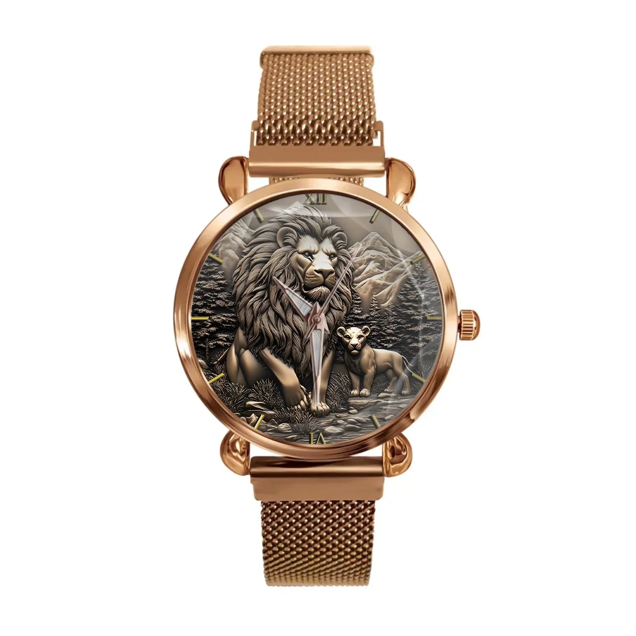 The King of Beasts - Personalized Parent-Child Name Animal Print Watch - Joliny