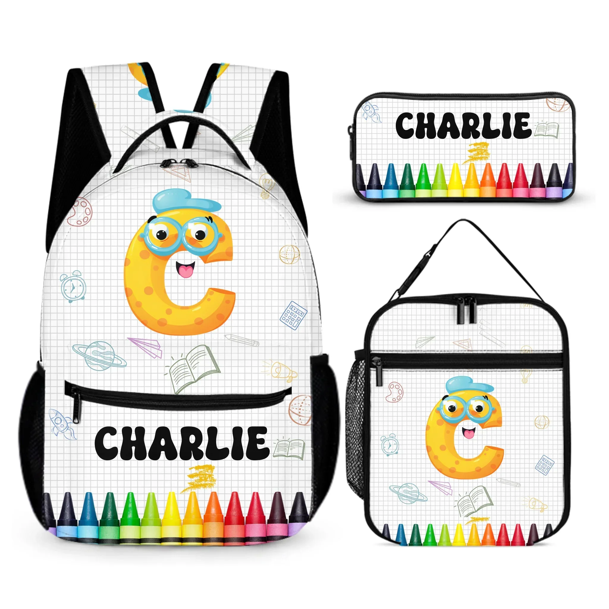 Colored Crayons - Personalized Name Backpack - Back To School Gift For Kid - Joliny